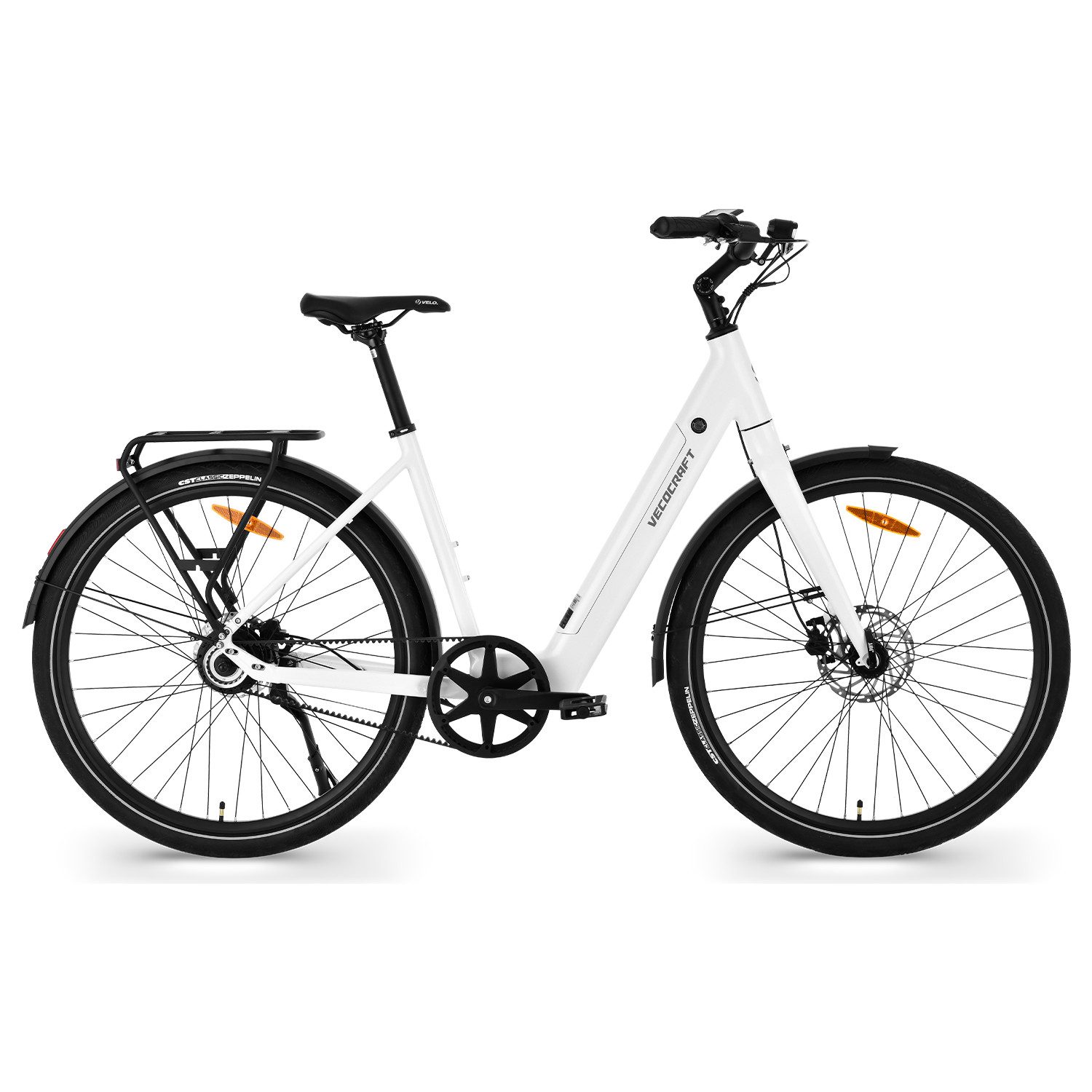 VECOCRAFT E-Bike Cityrad 28" LUNA NEO Elektrofahrrad mit Gates Riemenantrieb, Drehmomentsensor, 45Nm Heckmotor, 374,4 Wh, (hydraulische Scheibenbremsen), Pedelec, ebike für Damen und Herren