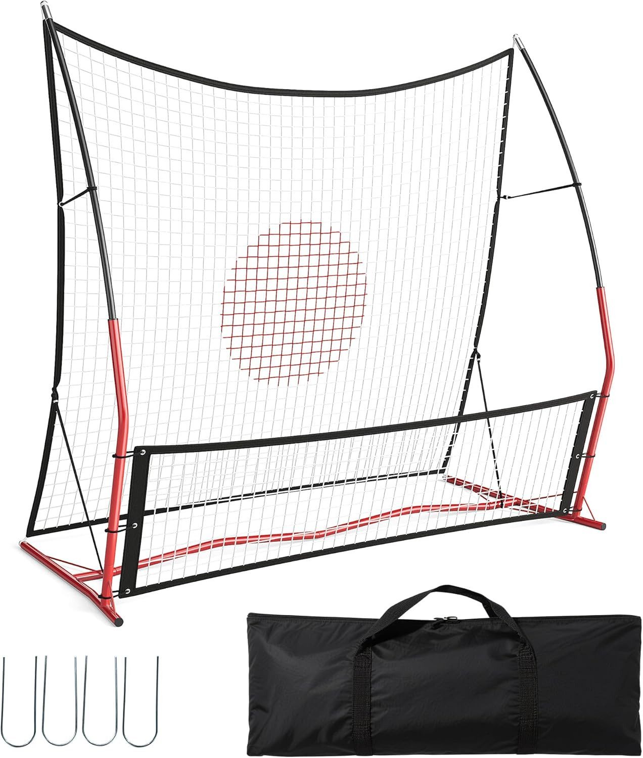 GarveeMore Fußballtor, Fußball Rebounder Netz 2-in-1 für Einzel- oder Teamtraining