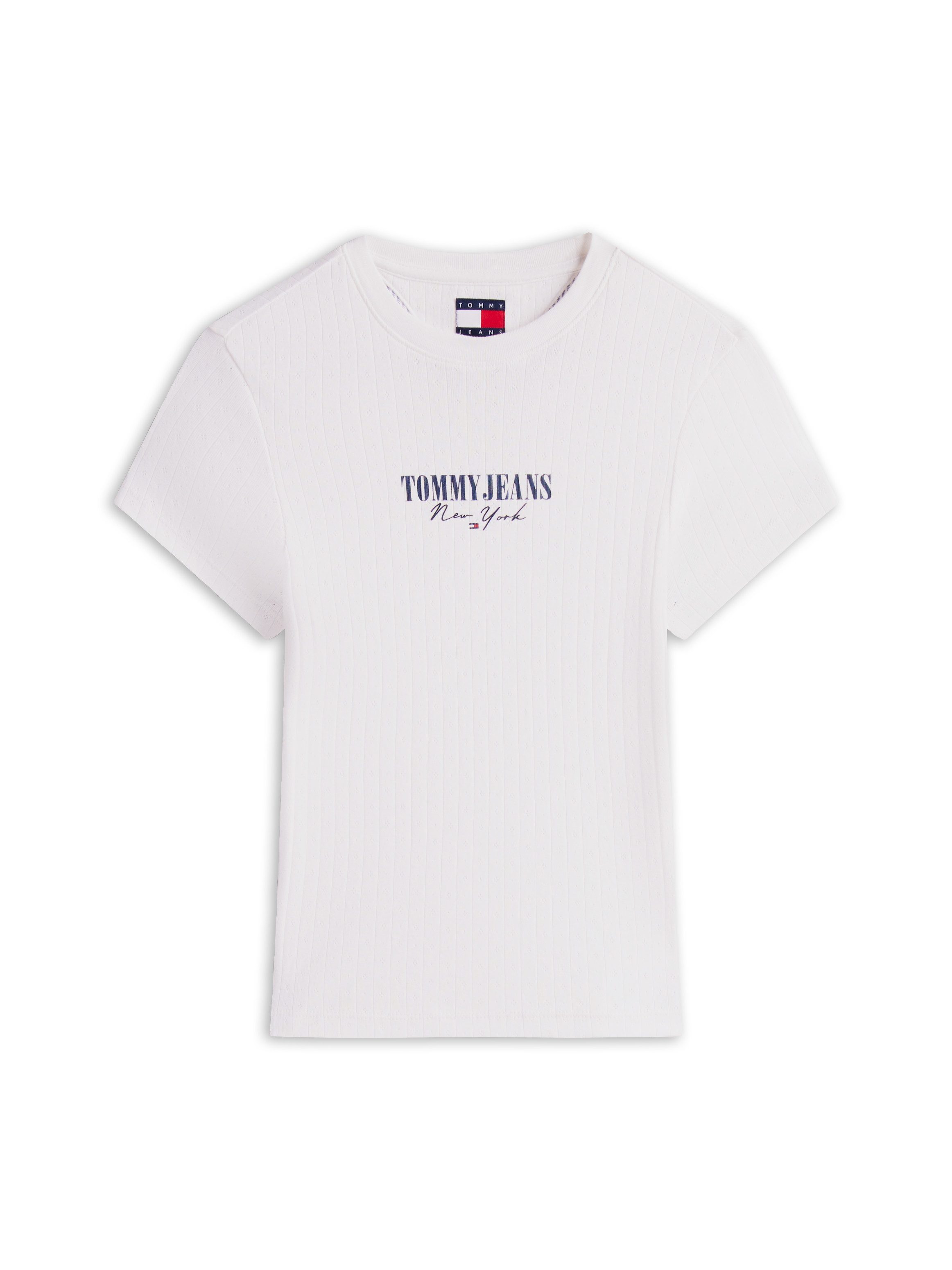 Tommy Jeans Kurzarmshirt TJW SLIM LOGO 2 POINTELLE TEE