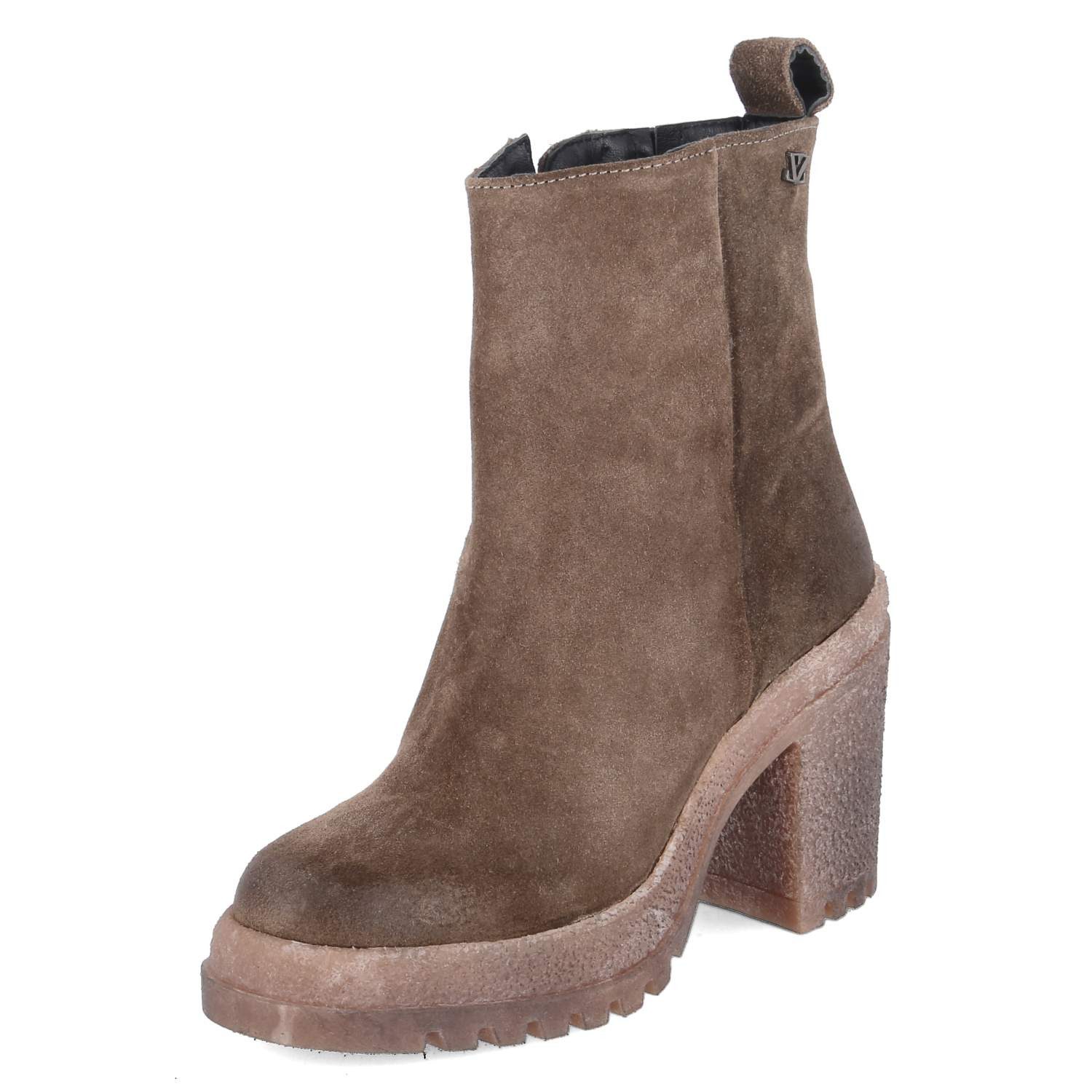 Lazamani LAZAMANI LA85727 TAUPE Damen Glattleder beige Schlupfstiefel