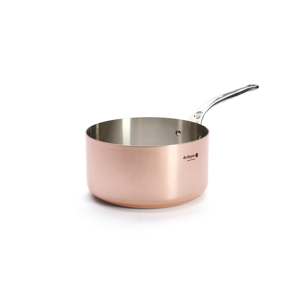 de Buyer Kasserolle Prima Matera, Kupfer-Stiel 20 cm / 3,3 L induktionsgeeignet -