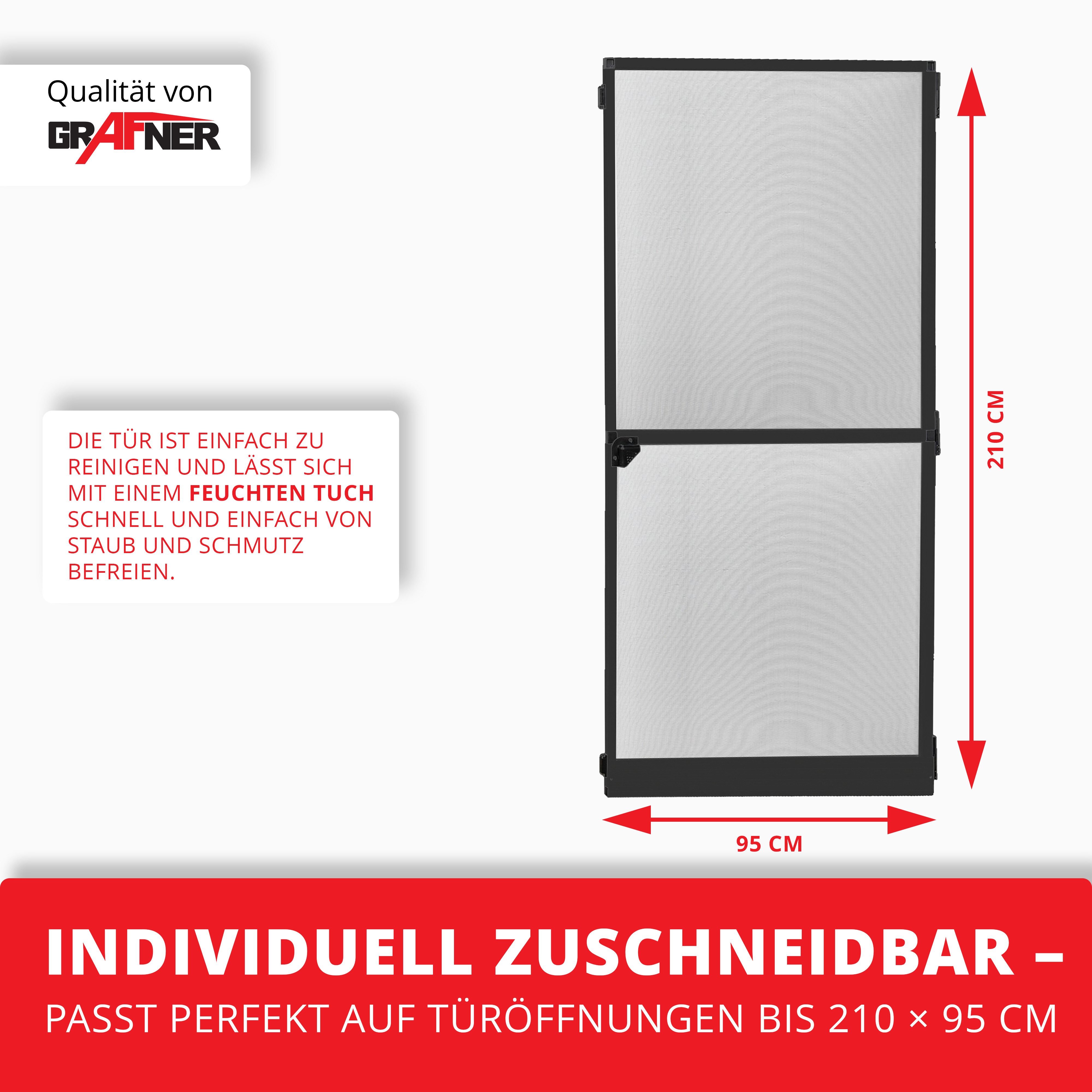 Grafner Insektenschutz-Tür Insektenschutz Tür Fliegengitter 95x210cm günstig online kaufen