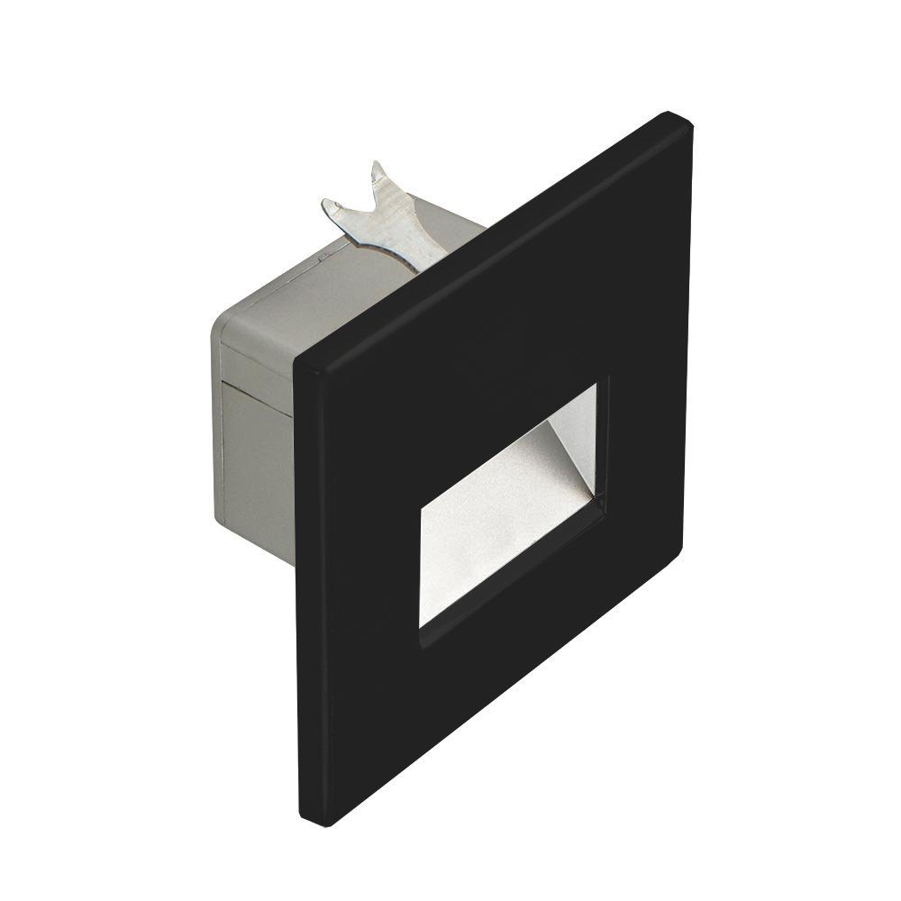 s.luce Warmweiß Schwarz, 60lm Box LED Einbauleuchte Wandeinbauleuchte