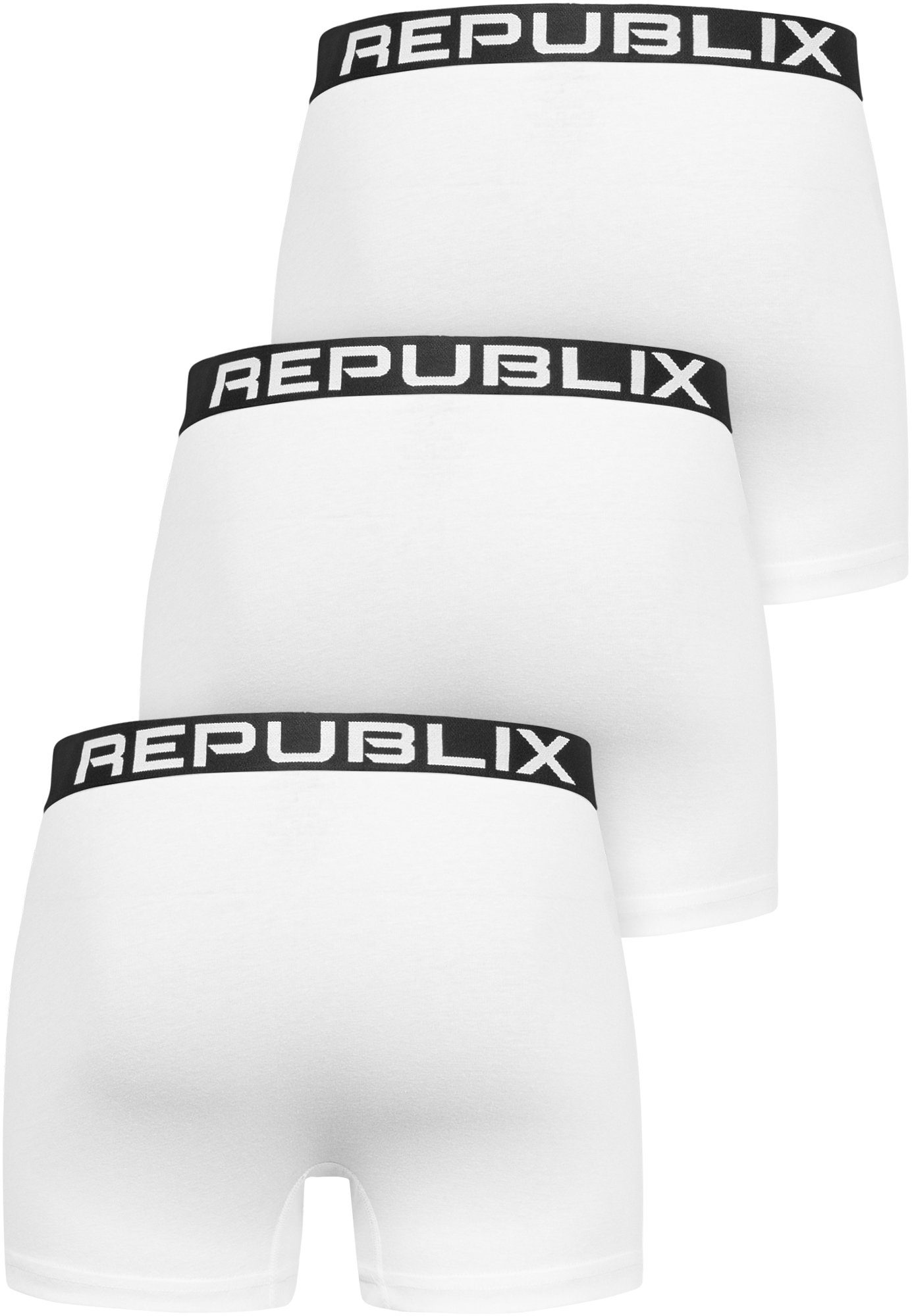 DON REPUBLIX (3er-Pack) Weiß/Schwarz Herren Unterwäsche Boxershorts Unterhose Männer Baumwolle