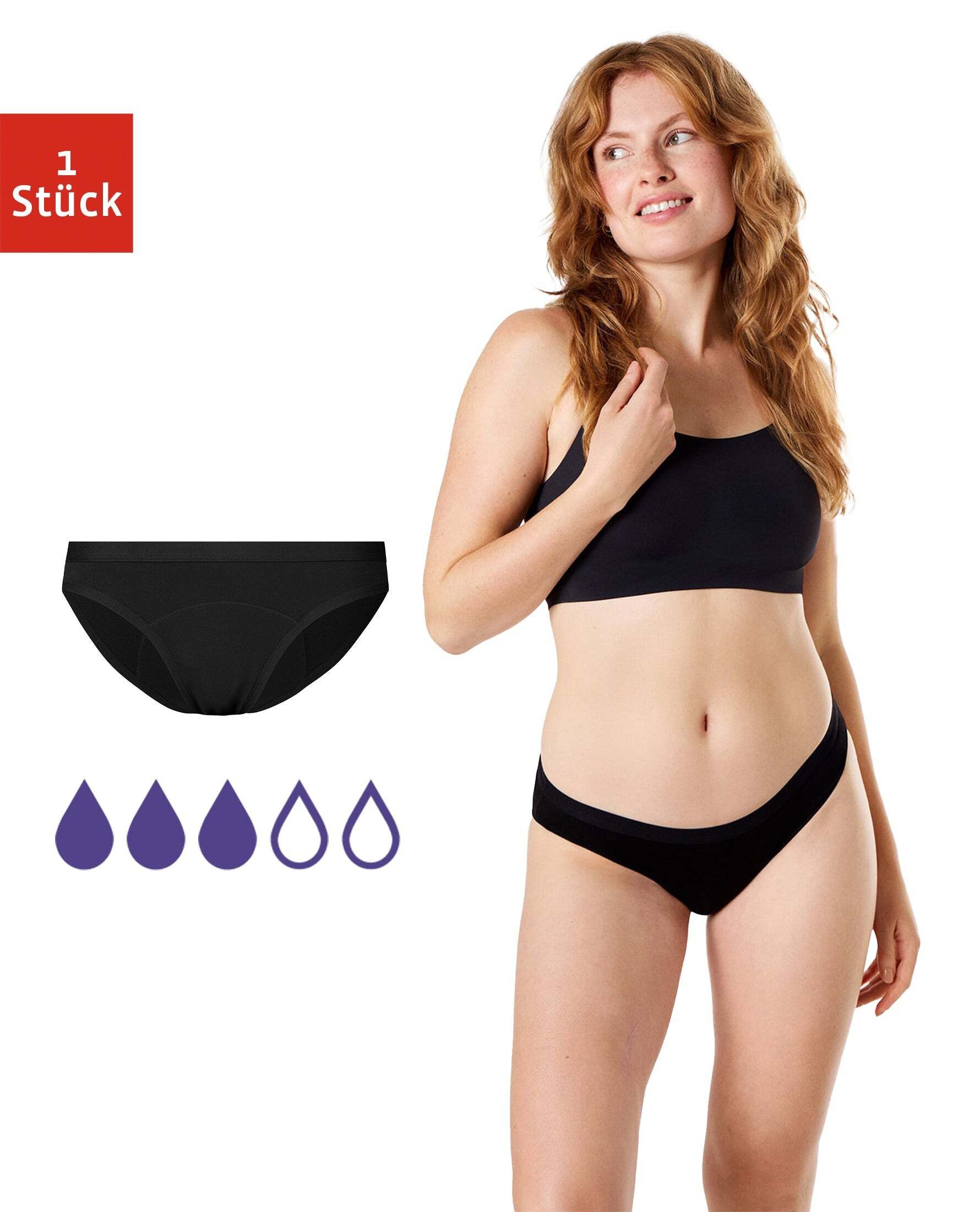 SNOCKS Periodenslip femtis by SNOCKS Period Panty - INSA Slip (1-St) mit mittlerer Saugkraft