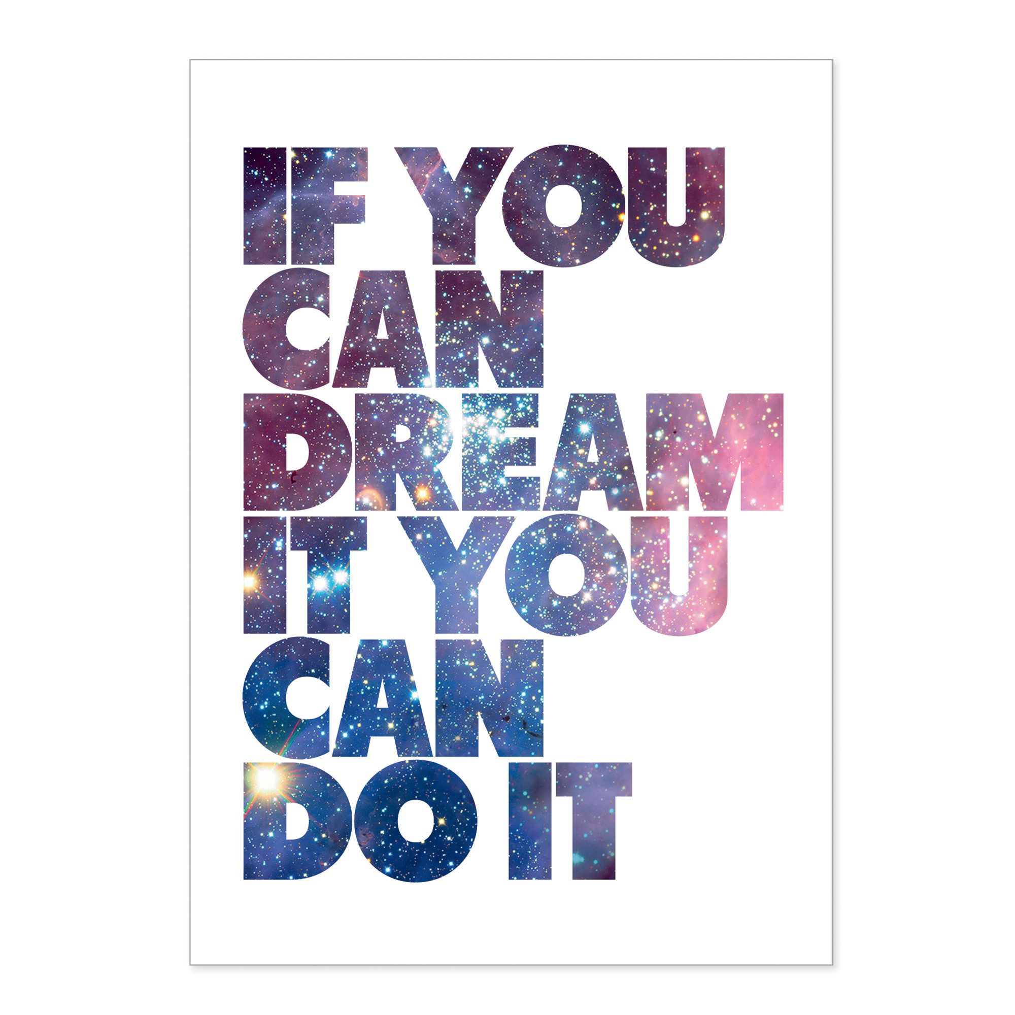 Bow & Hummingbird Postkarte Postkarte If you can dream it ..., 100 % Recylingpapier