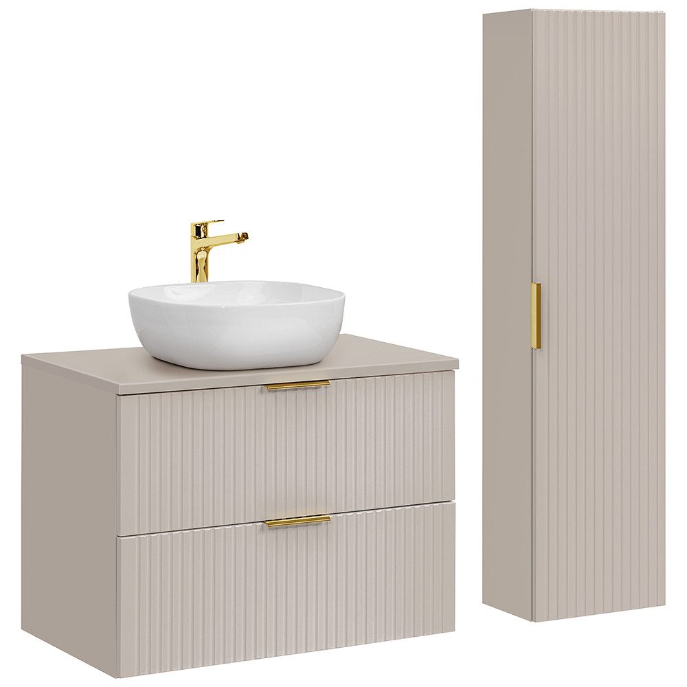 Lomadox Badmöbel-Set ADELAIDE-56-CASHMERE, (Spar-Set, 2-St., Waschtisch Hoc günstig online kaufen