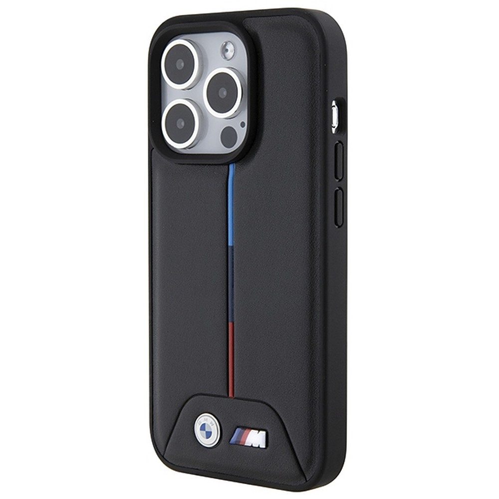 BMW Handyhülle Gesteppte Hartschale, Gestepptes Design, Tricolor-Streifen
