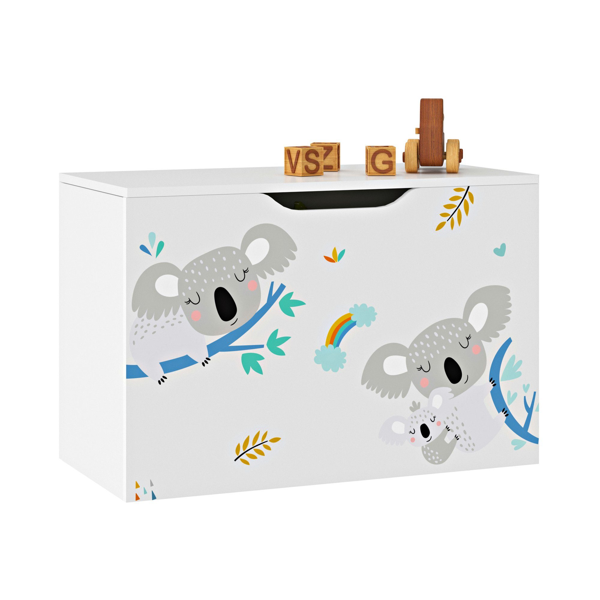 en.casa Spielzeugtruhe, »Oleiros« Koala-Motiv 40 x günstig online kaufen