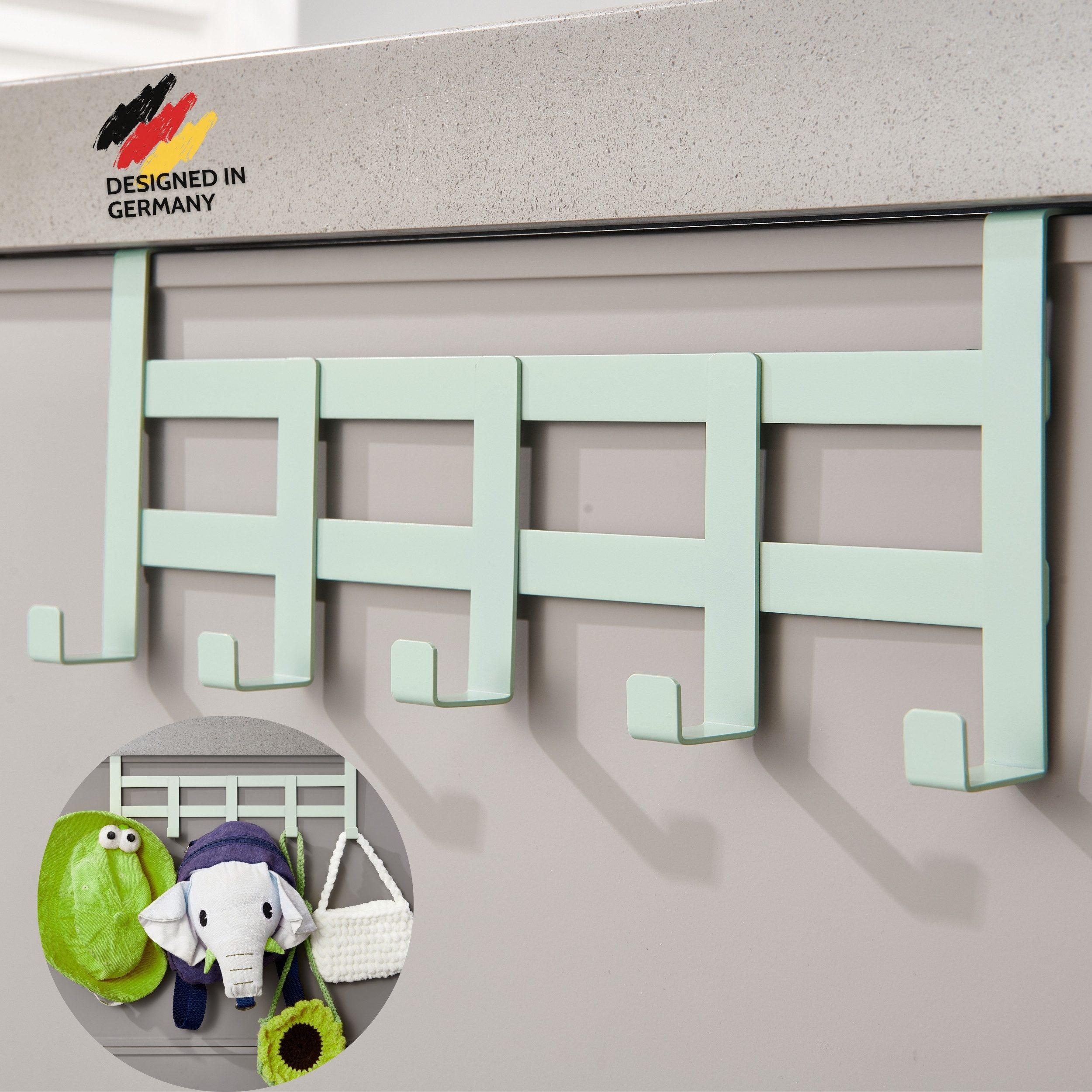 DEKAZIA Türgarderobe Kindergarderobe Tür Garderobe Türhaken Haken Tür, Kind günstig online kaufen