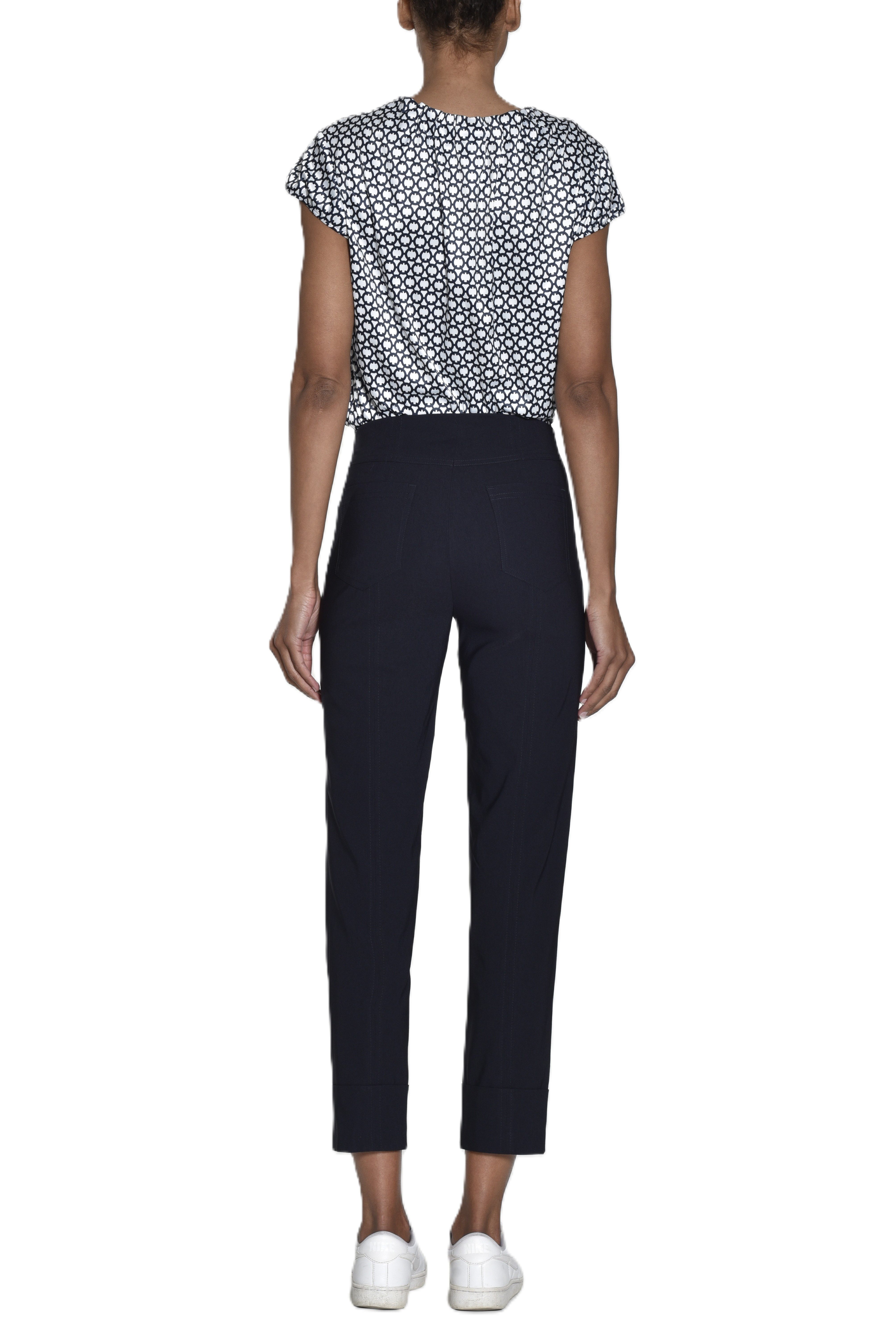 ROBELL Stoffhose Damen Style BELLA 7/8 Bengaline Sommerhose extrem bequem