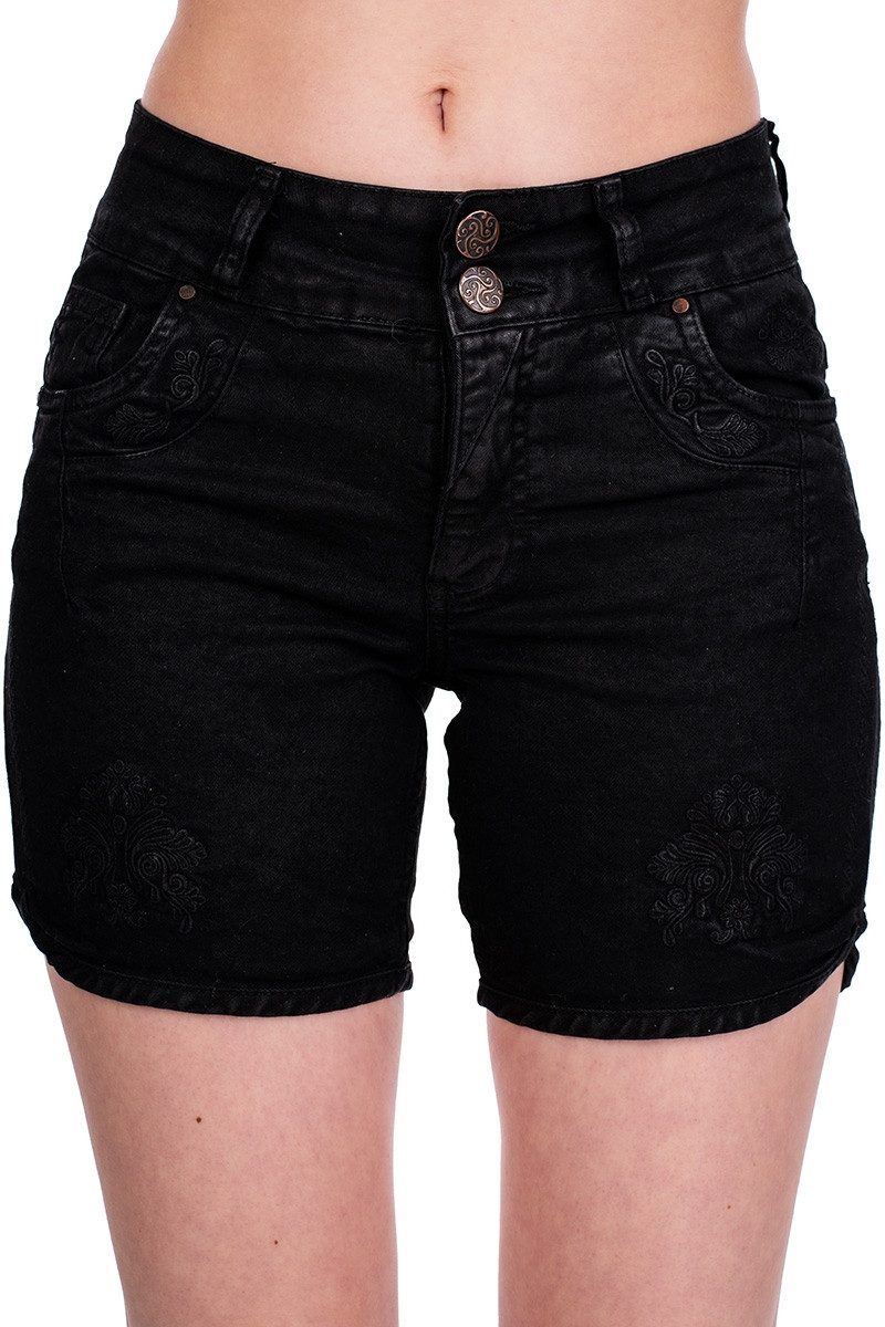 Hangowear Trachtenjeans Trachtenjeans Damen - HENDRINA KURZ - schwarz