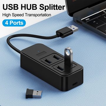 DESUO 4 Port USB 3.0 HUB Adapter für Laptop Mac USB Flash Drives Mobile HDD Adapter