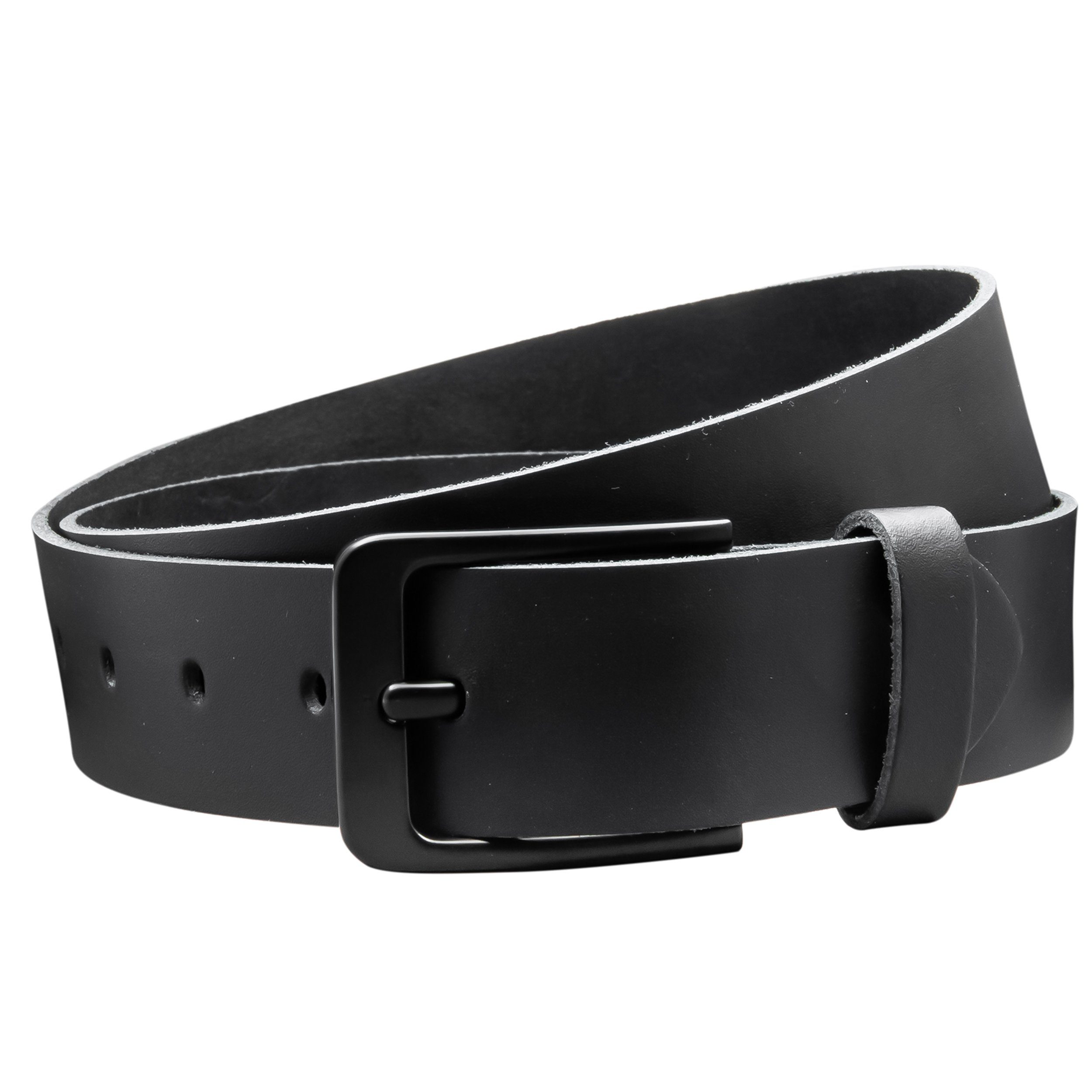 COLOGNEBELT Ledergürtel OM57-SL-Schwarz MADE IN GERMANY, Schwarz Kürzbar, 1 günstig online kaufen