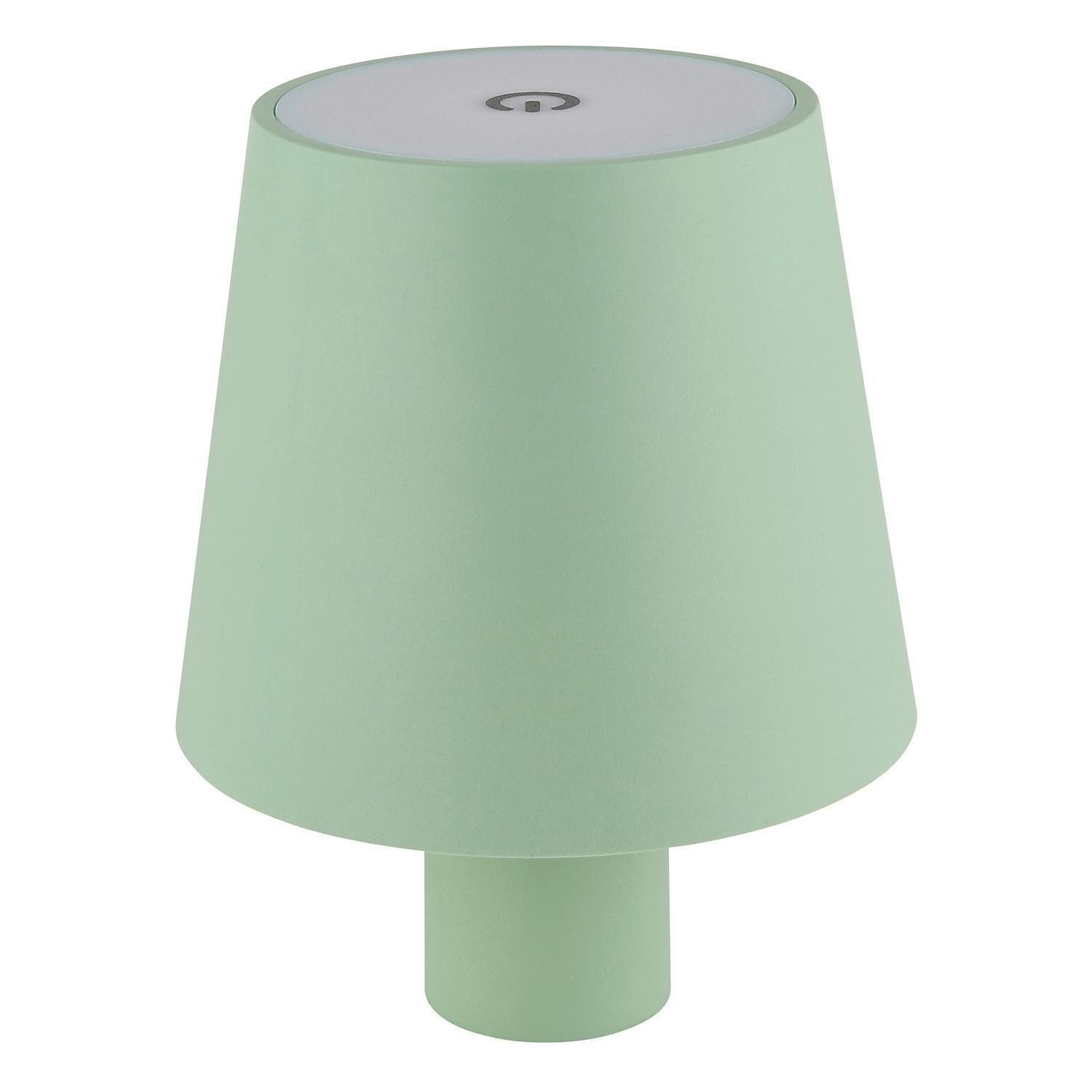GLOBO LIGHTING Lampenschirm VANNIE, H 13 cm, Mintgrün, Metall, Touchsensor, USB-Port, Dimmbar, aufsteckbar auf Glasflaschenköpfe