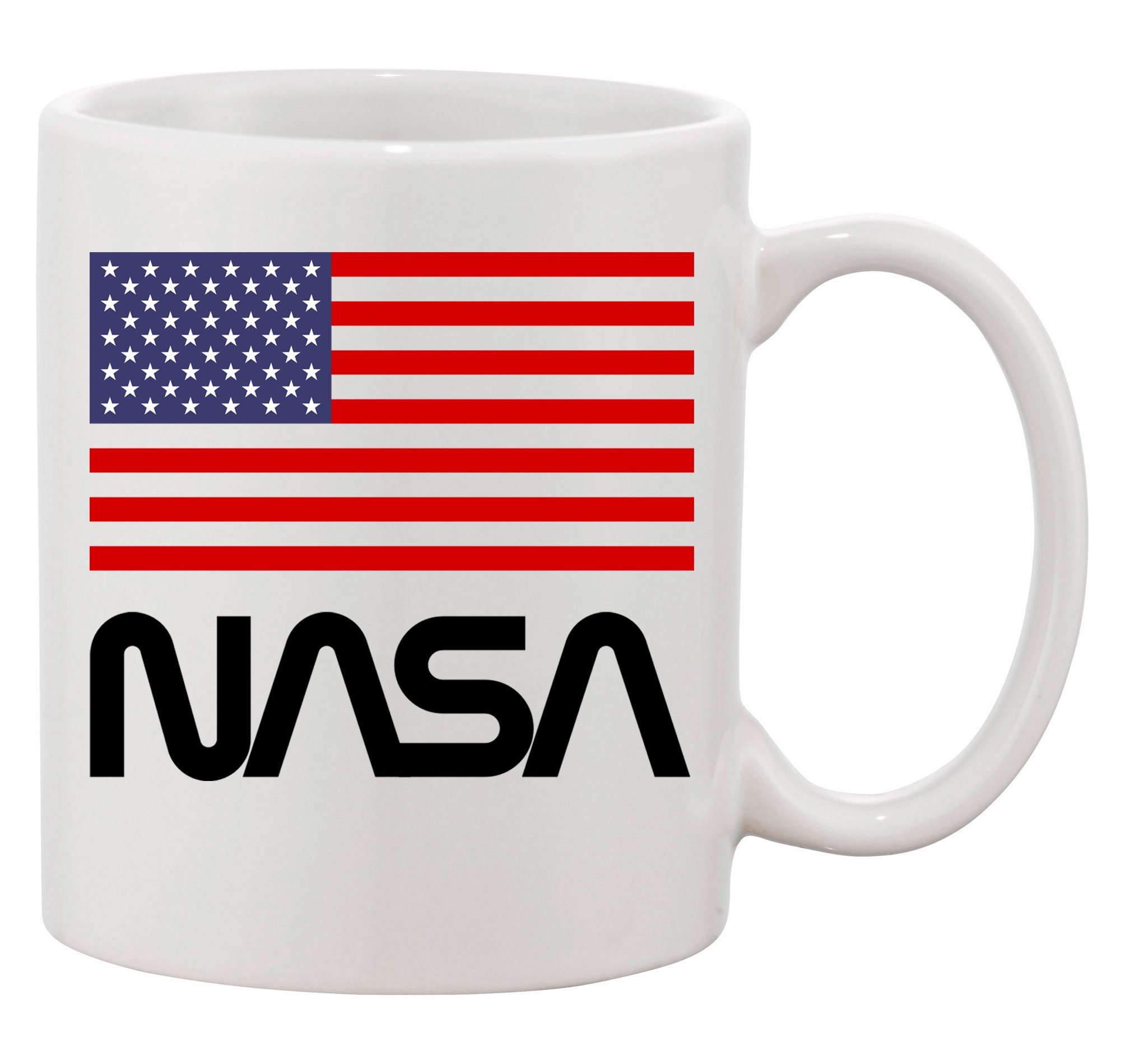 Weiß Brownie USA Keramik, Space Spülmaschinenfest Mission, mond Rakete & Mars Elon Nasa Blondie Tasse