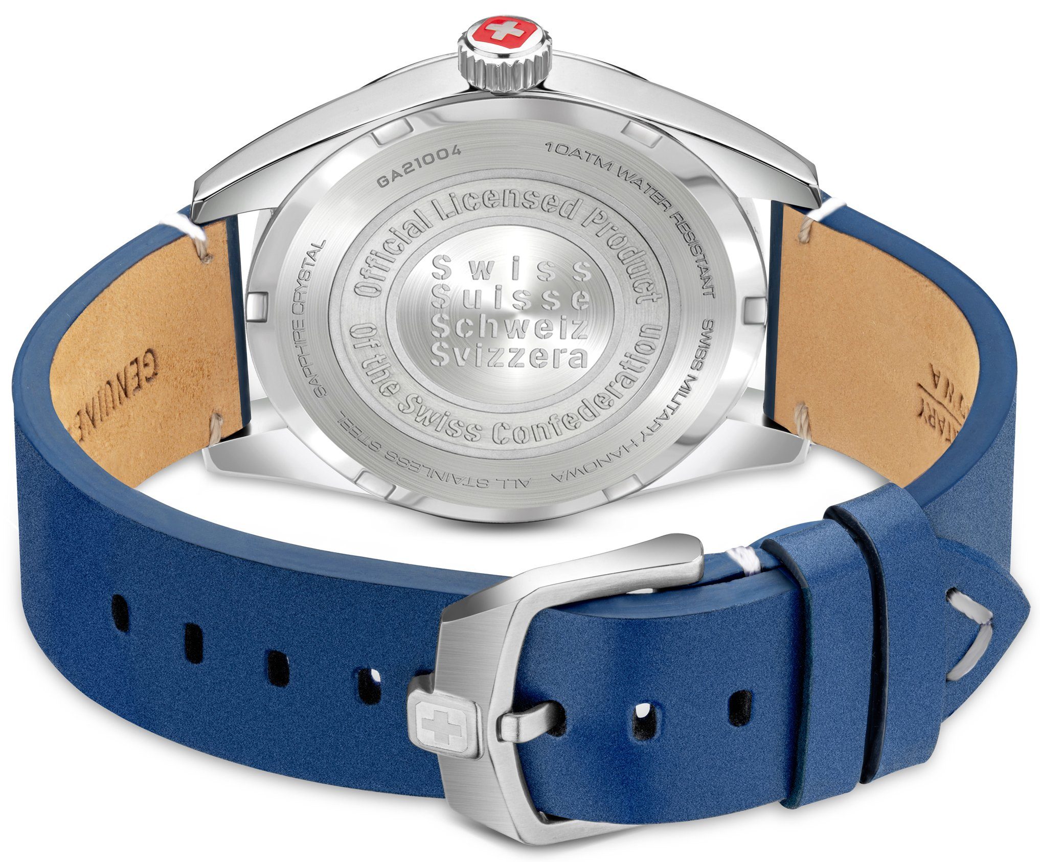 Hanowa Swiss weiß Schweizer Uhr SMWGA2100403 Military blau, FALCON,