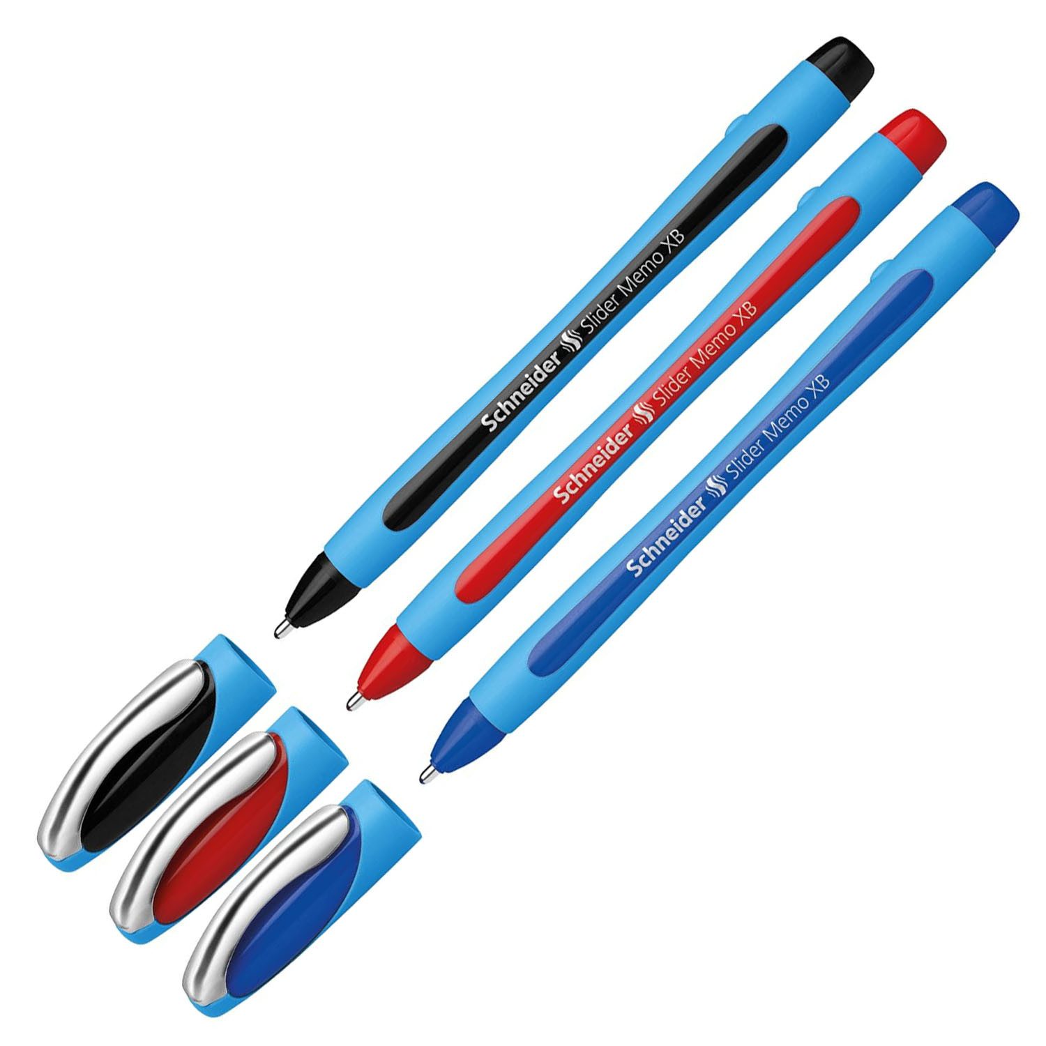 SCHNEIDER NOVUS Kugelschreiber SCHNEIDER Kugelschreiber Slider Memo XB 3er Etui, farbig sortiert