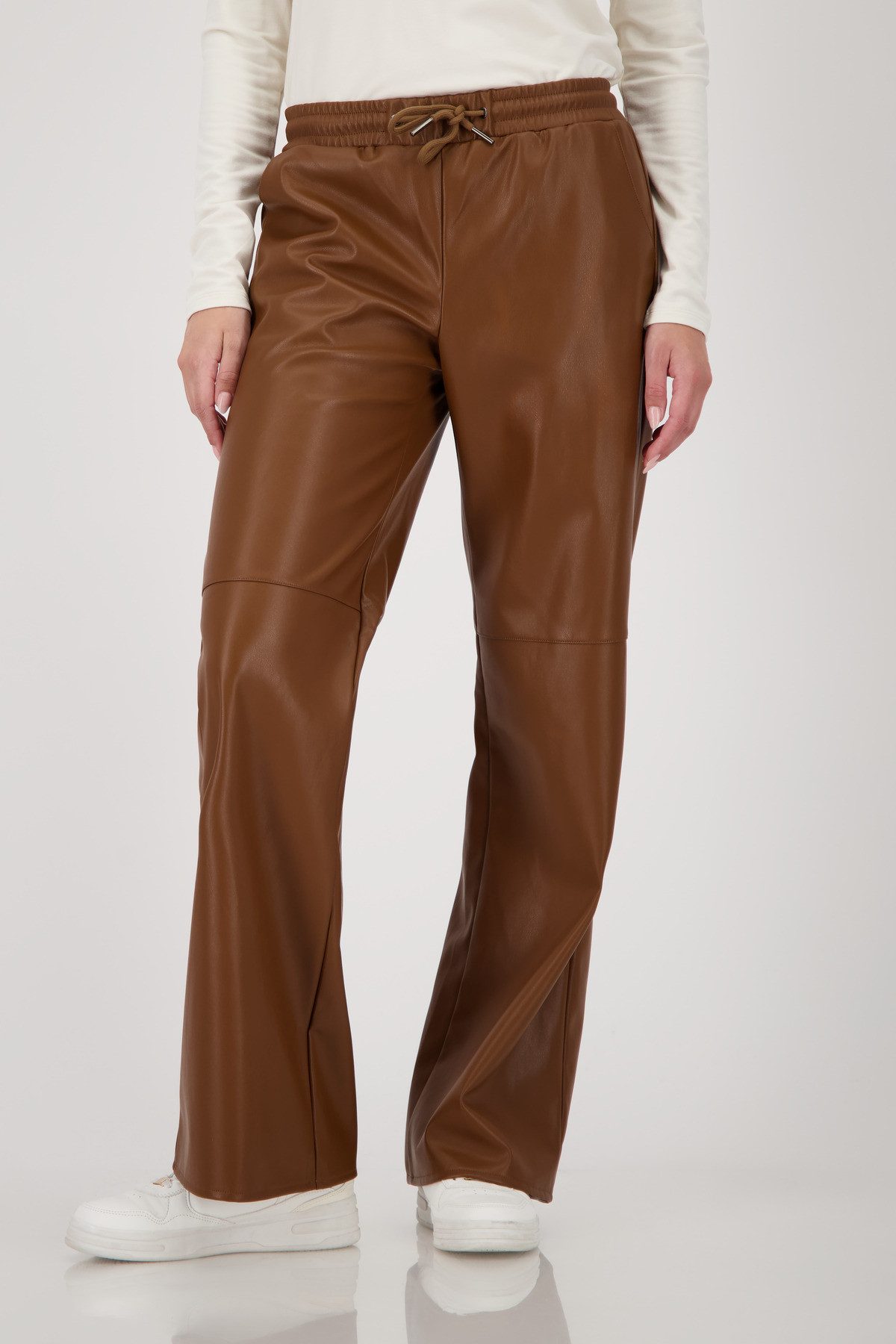 Monari Lederimitathose Straight-Leg-Hose günstig online kaufen