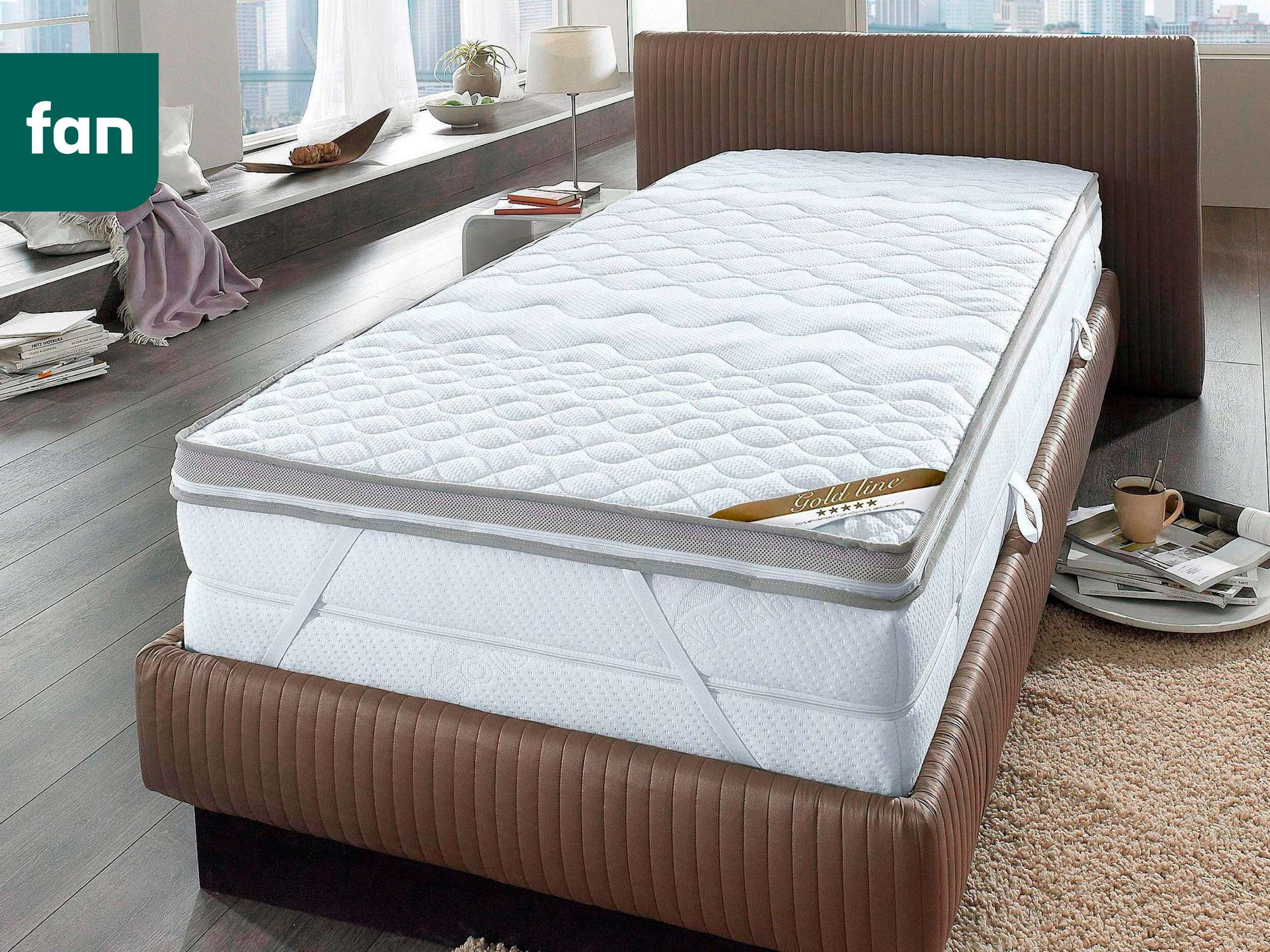 fan, Topper Softly XXL Plus, Topper 90x200, 140x200 cm und weitere Größen, 7 cm hoch, Kaltschaum, Kundenliebling, über 1500 positive Bewertungen >Made in Germany<