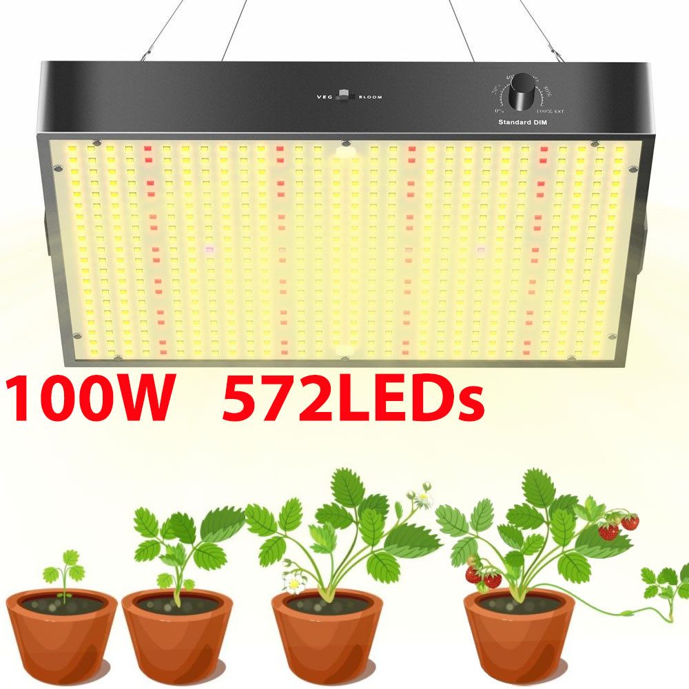QUBEBU Pflanzenlampe Vollspektrum Pflanzenlicht, 572 LEDs, 100W 200W Cannab günstig online kaufen