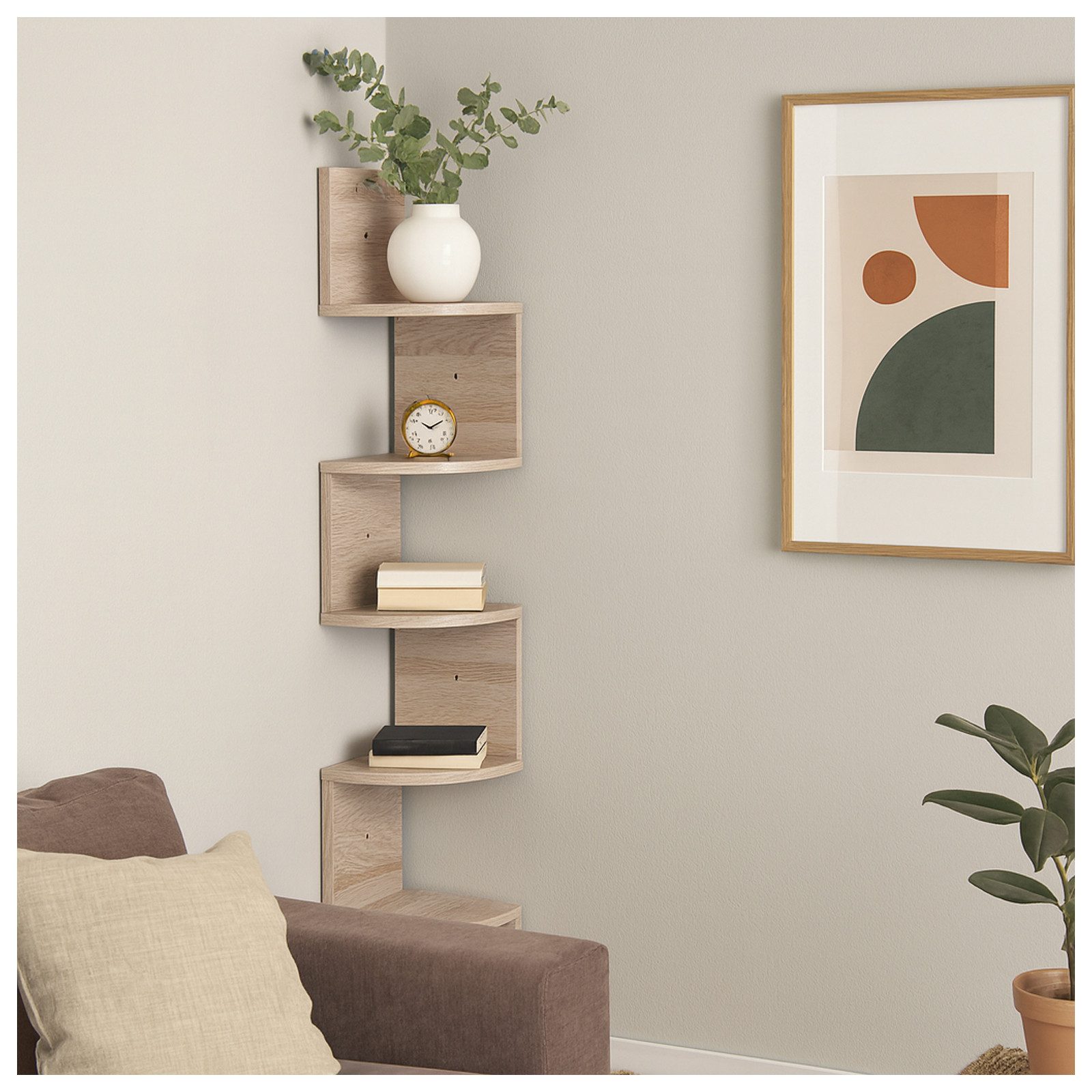 HTI-Living Eckregal Eckregal Lisa Sonoma, Stück, Wandregal 5 Fächer günstig online kaufen