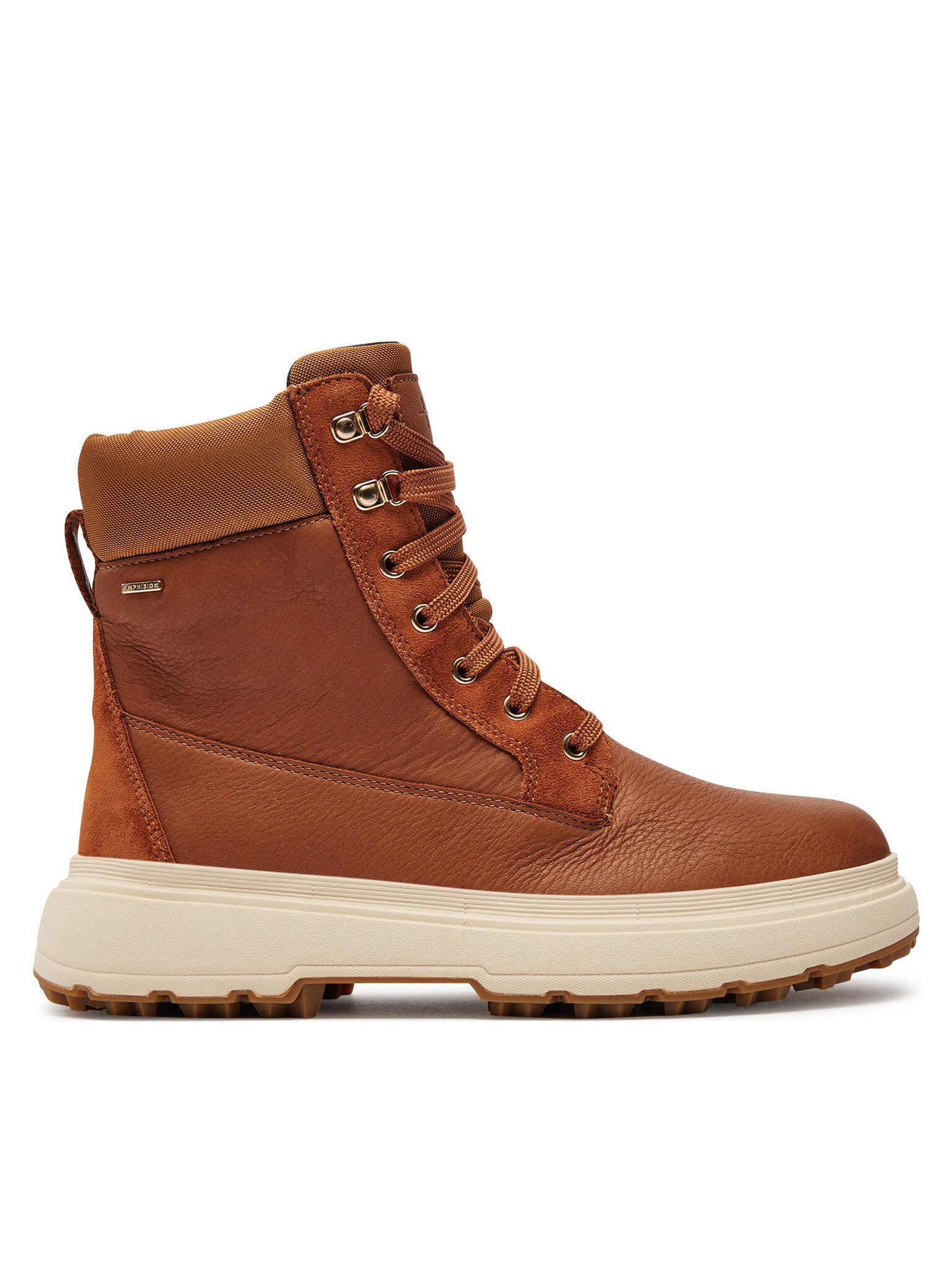 Geox Schnürstiefeletten Lamidie ABX B D46XMB 0FV22 C6001 Braun Schnürstiefel