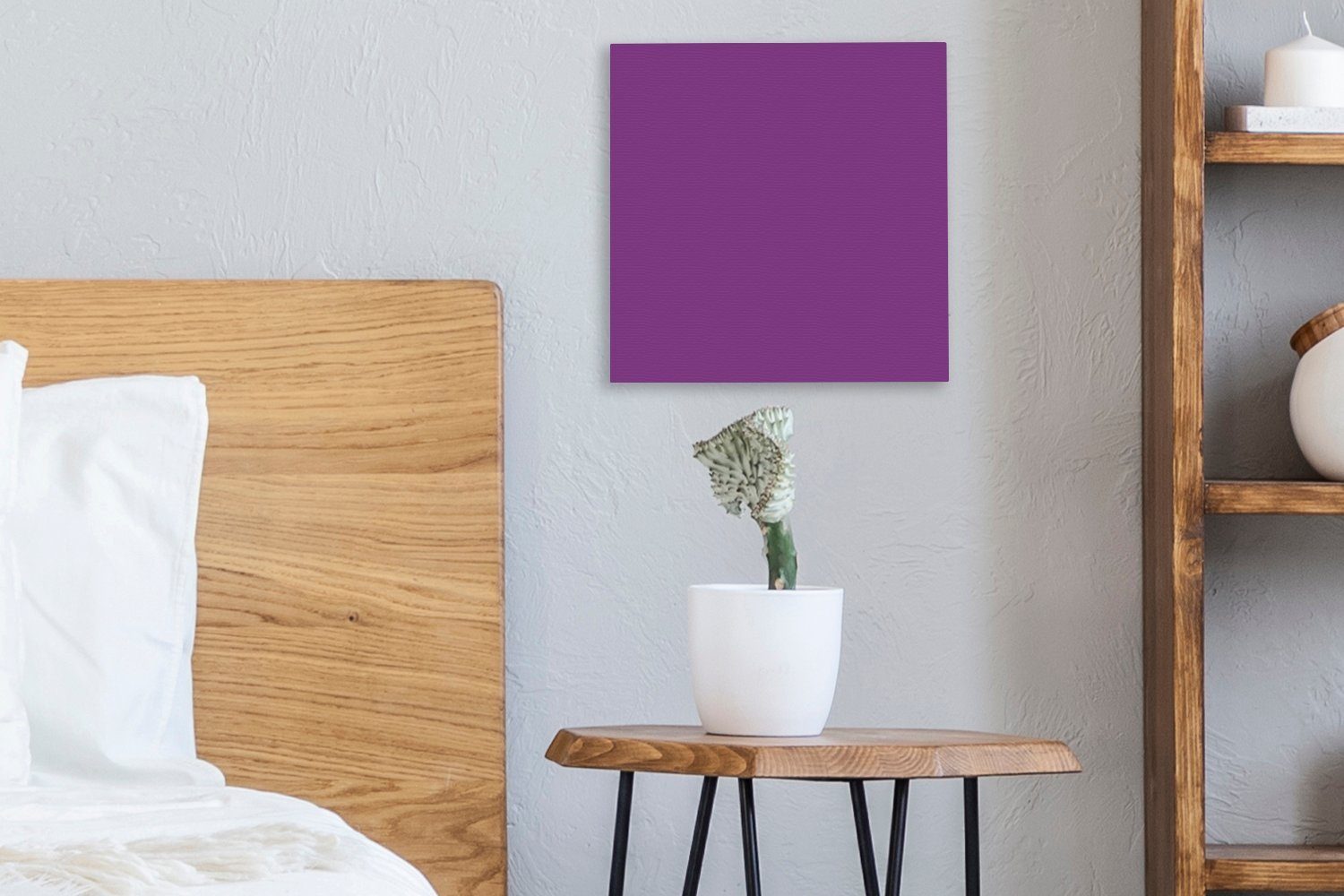 bunt OneMillionCanvasses® Farben - Leinwand Lila Bilder Schlafzimmer - (1 Wohnzimmer für Leinwandbild Muster, - St), Design