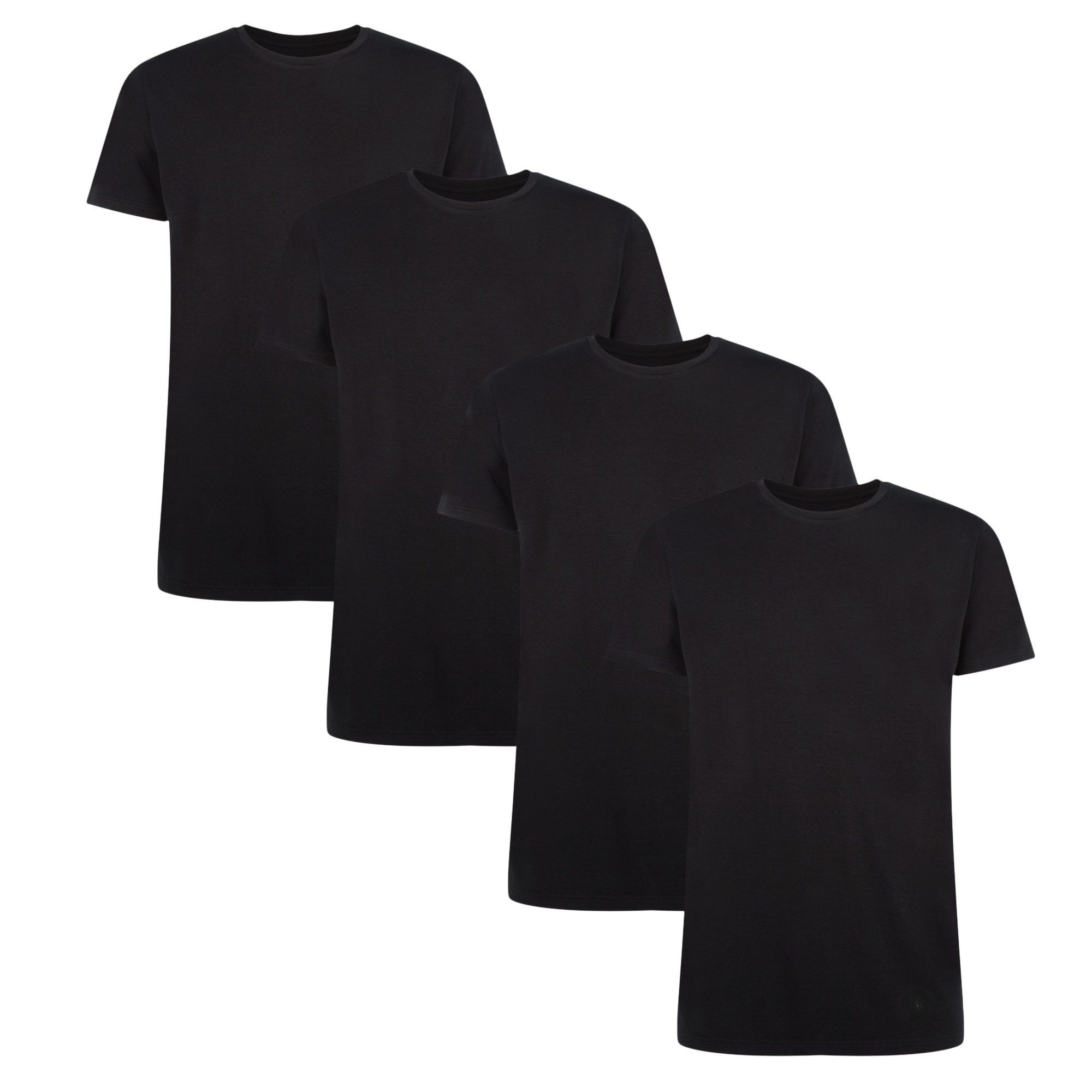 Bamboo basics T-Shirt Herren T-Shirt 4er Pack Viskose RUBEN (Packung, 4er Pack)