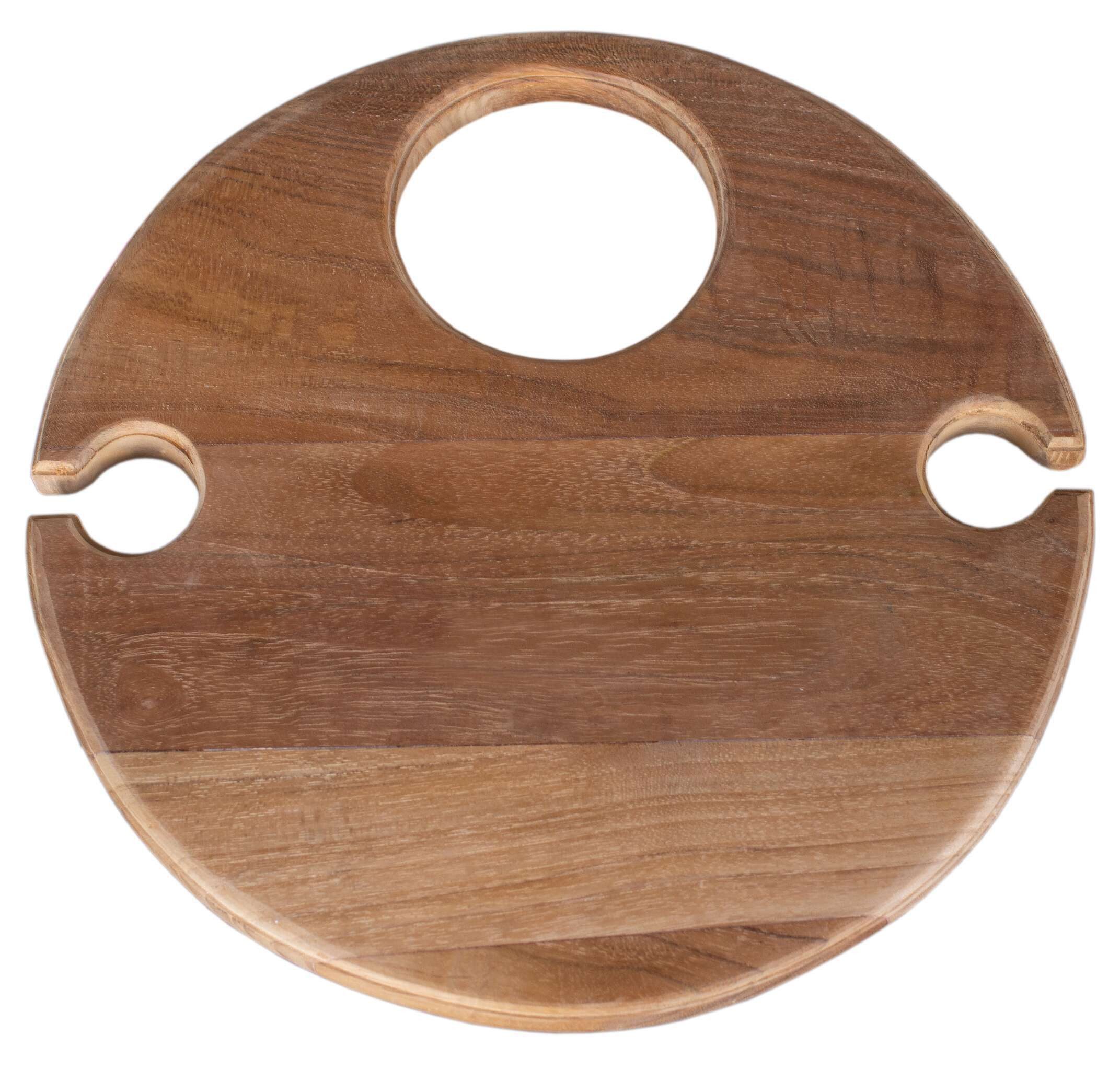 MR.DEKO Weinflaschenhalter Getränkehalter Poole Teak