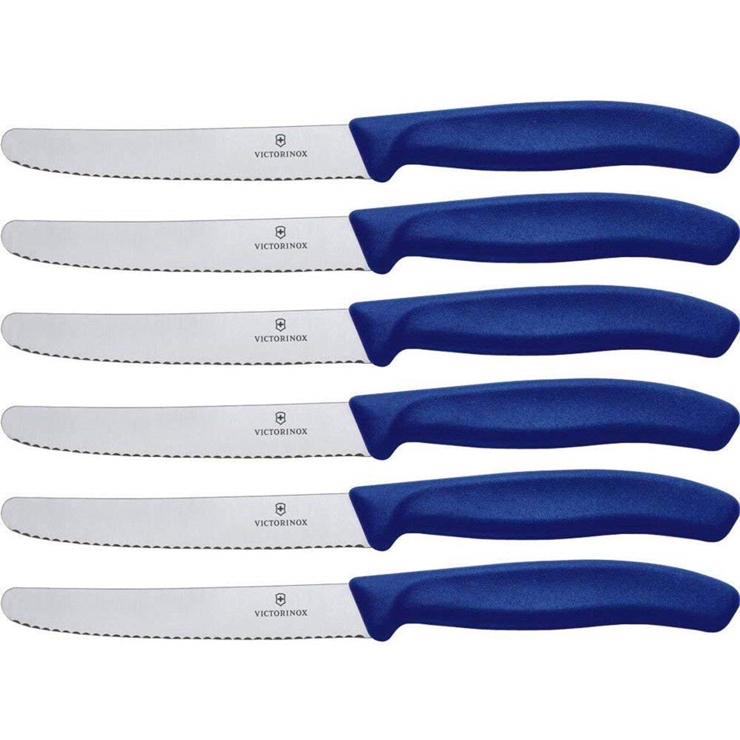 Victorinox Universalmesser 6.7832.6, (6 St), Satz Messer 11cm 6 Stück blau