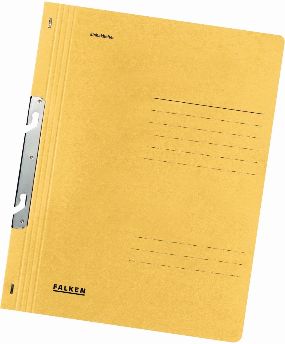 Falken Hefter Einhakhefter A4 Manila-RC-Karton 250g/qm 1/1 Vorderdeckel Amtsheftung