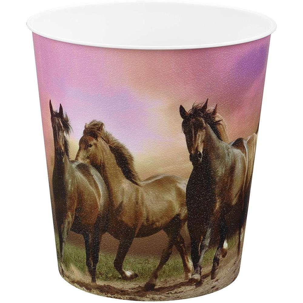 Idena Papierkorb Mülleimer mit Motiv 9 Liter, Abfalleimer, Bürokorb, für Kinderzimmer, Spielzimmer, Büro