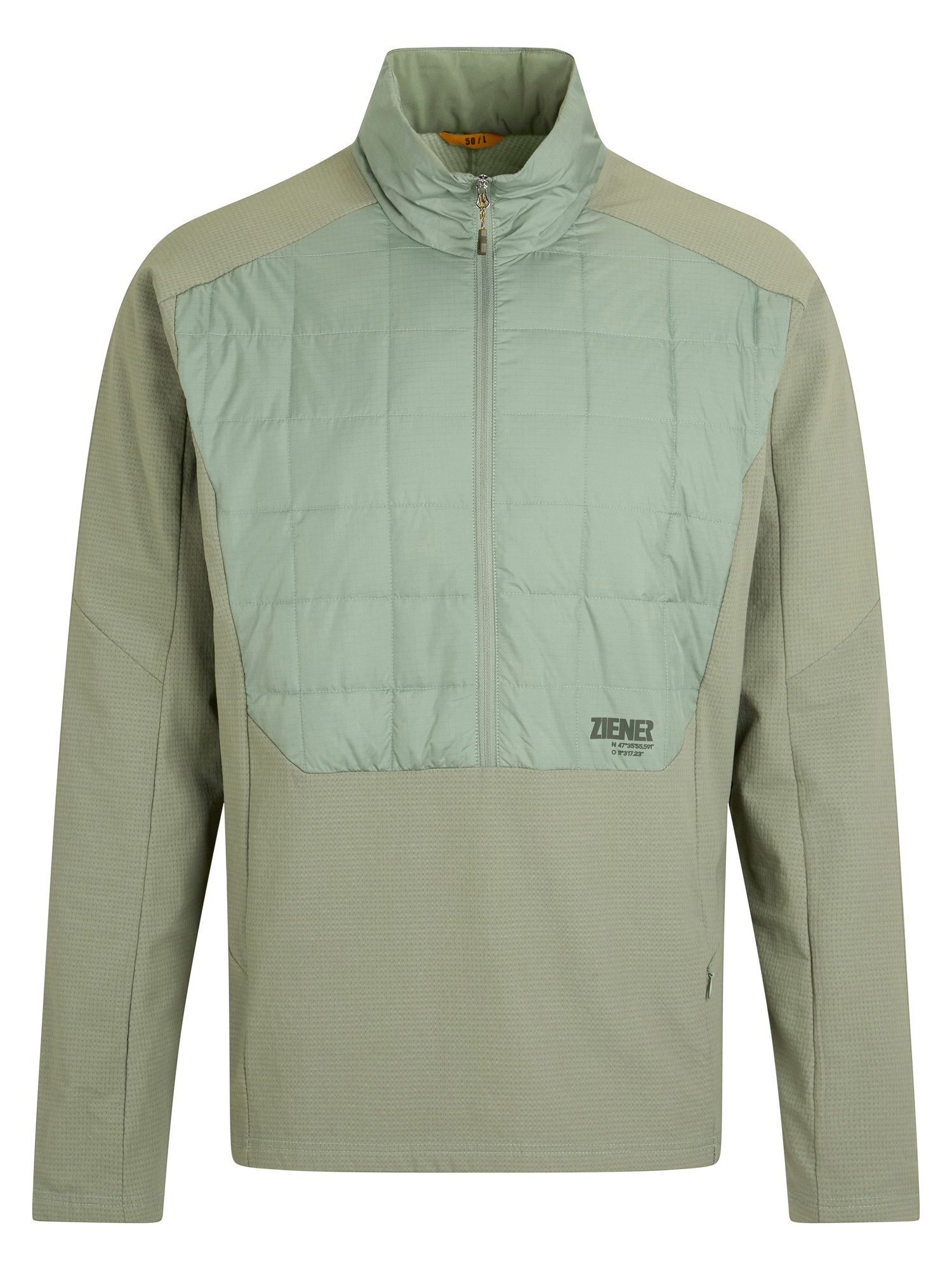 Ziener Sweatshirt RAFY-Z HERREN wind- u. wasserabweisend, warm, elastisch, Stehkragen