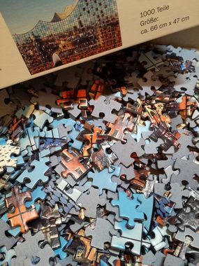puls entertainment Puzzle Hamburg im Spiegel der Elbphilharmonie, 1000 Puzzleteile