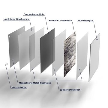 DEQORI Magnettafel 'Detailansicht: Holzbrett', Whiteboard Pinnwand beschreibbar