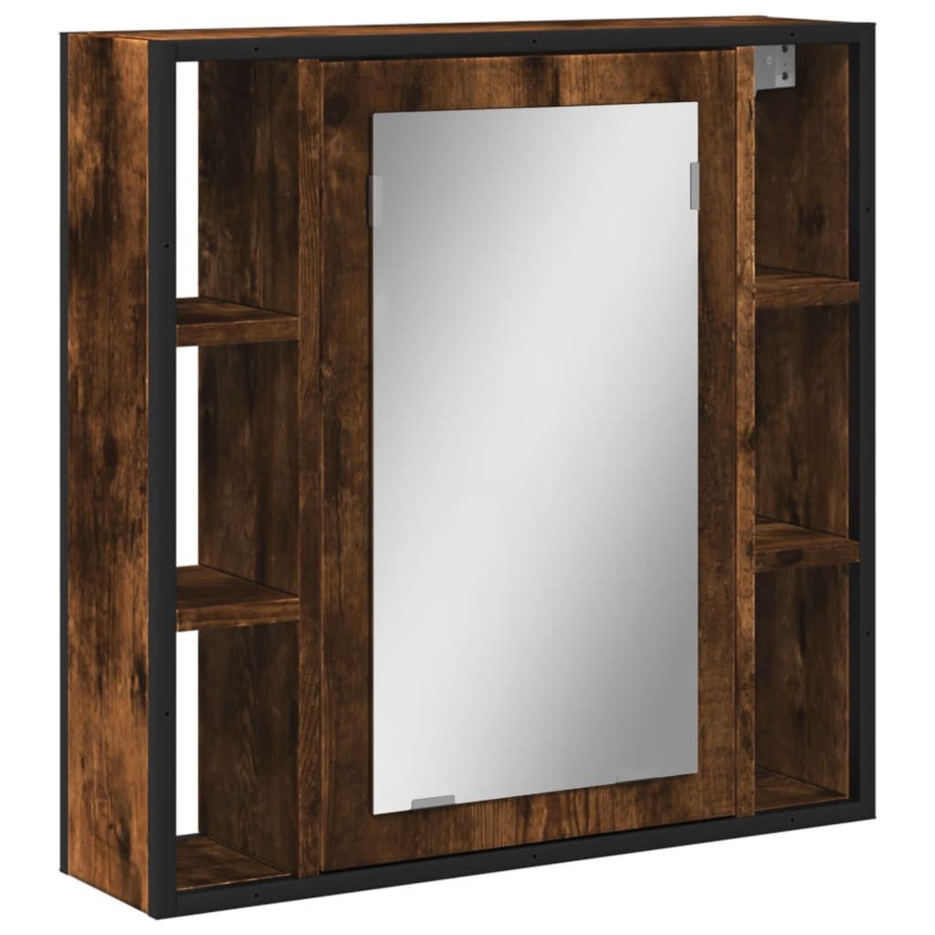vidaXL Badezimmerspiegelschrank Bad-Spiegelschrank Räuchereiche 60x16x60 cm günstig online kaufen