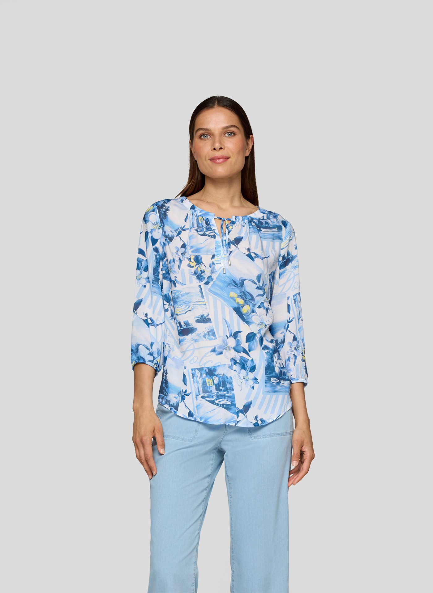 Rabe Hemdbluse Bluse Azur