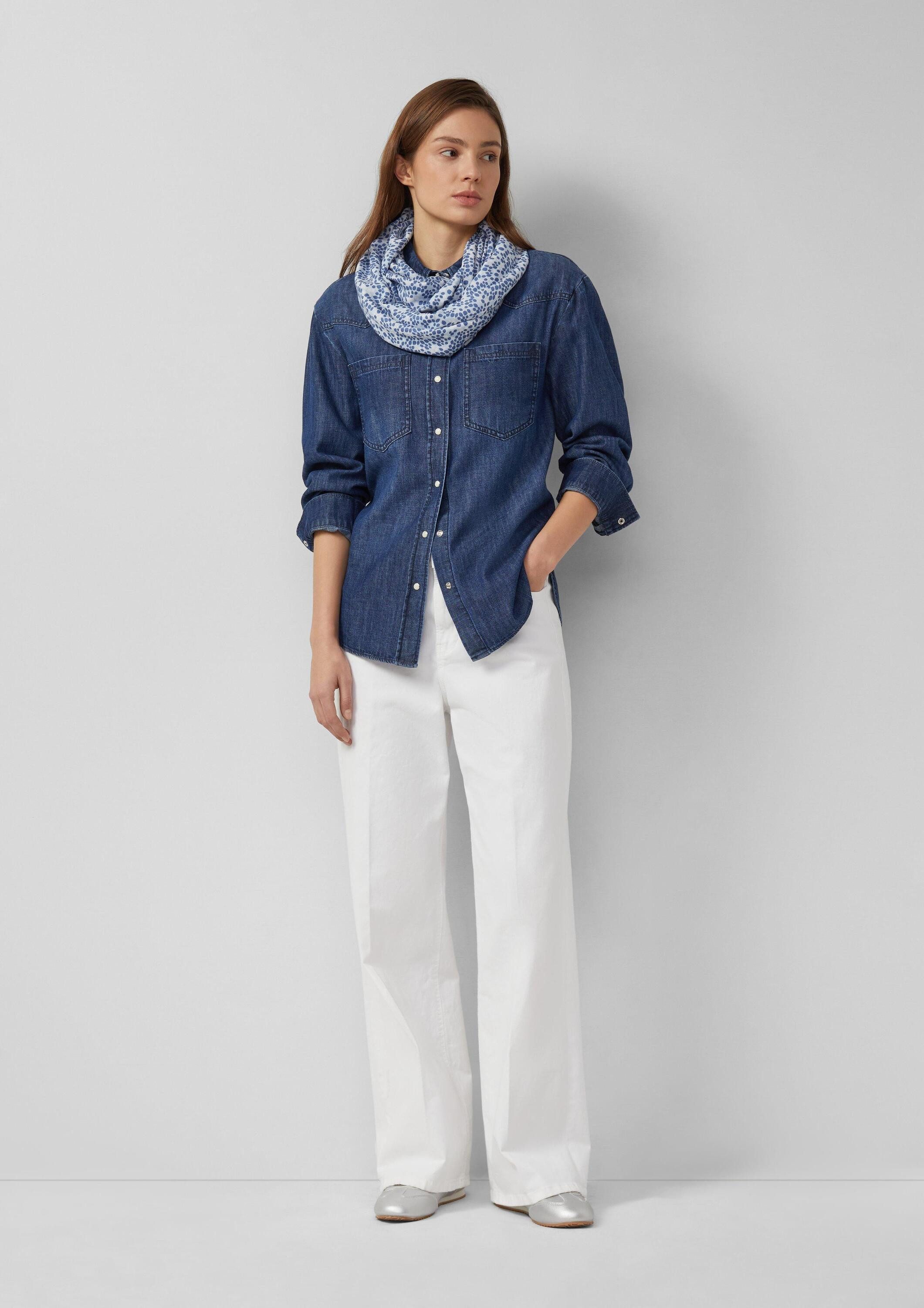 s.Oliver Loop Snood, Gemusterter Loop-Schal aus Viskose