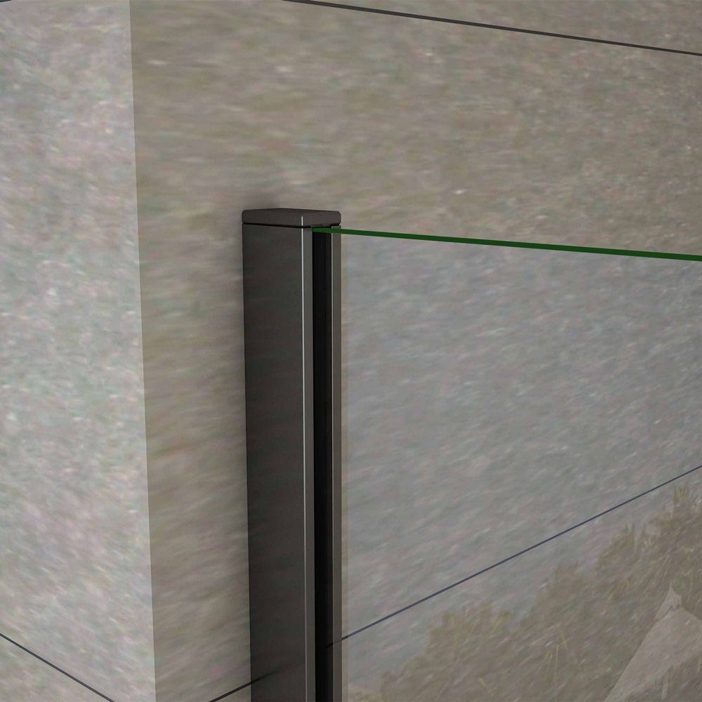 duschspa Duschwand 10mm ESG Nano Glas Walk in Dusche Duschwand Duschtrennwand Glaswand, Einscheibensicherheitsglas, Sicherheitsglas, (Set), Nano Glas – Bild 4 von 5