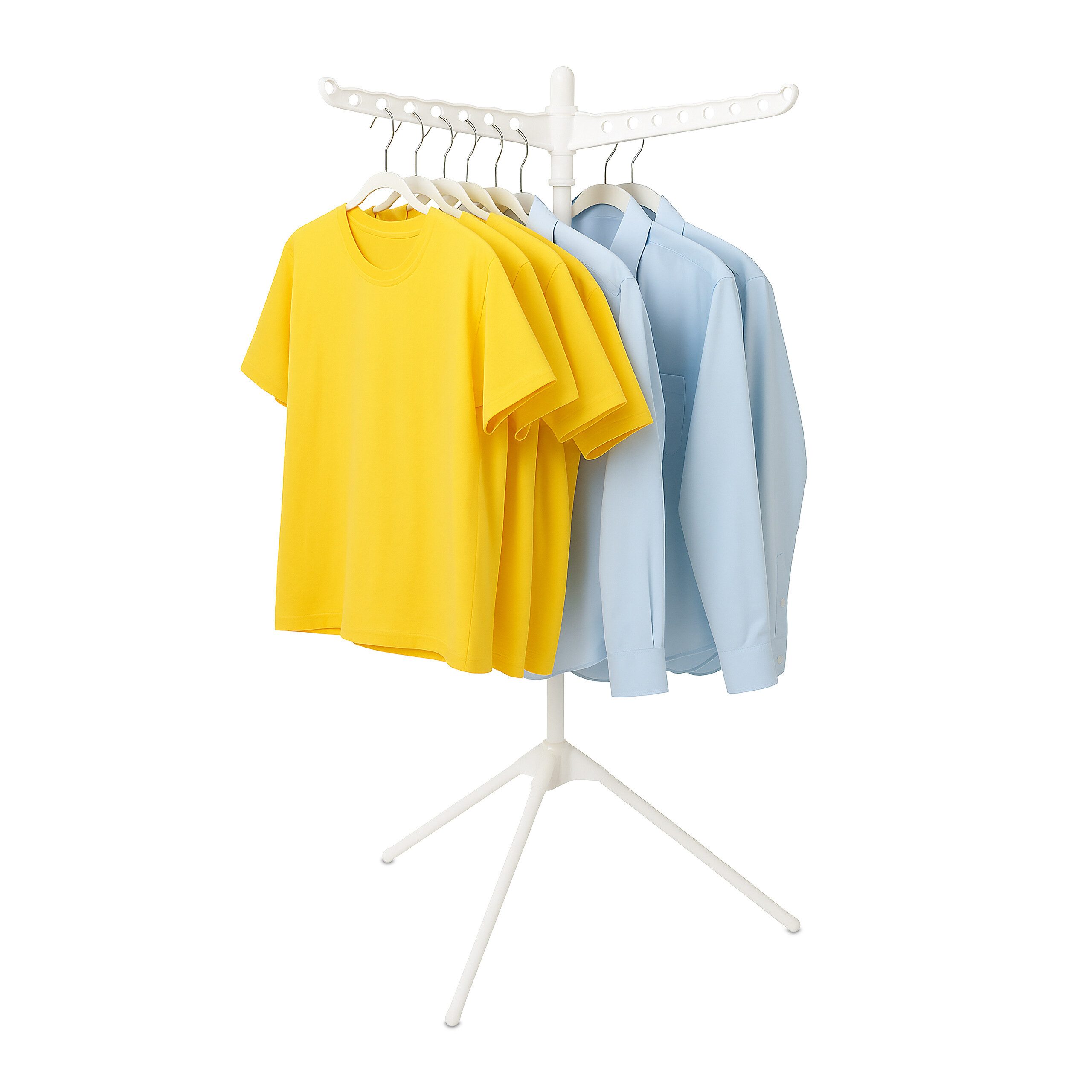 relaxdays Wäschespinne Bügelwäscheständer für 27 Kleiderbügel, weiß günstig online kaufen