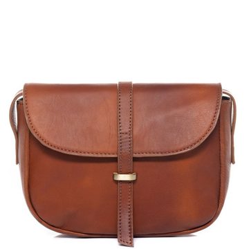 SID & VAIN Schultertasche Leder Umhängetasche Damen ELLIE, Crossbody bag Echtleder für Damen, Umhängetasche vintage-hellbraun