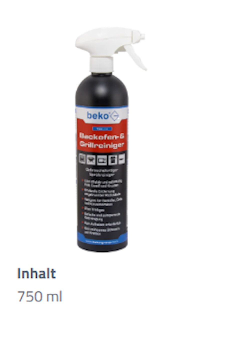 beko GmbH beko TecLine Backofen- und Grillreiniger 750 ml 299670750 Backofenreiniger (1-St)