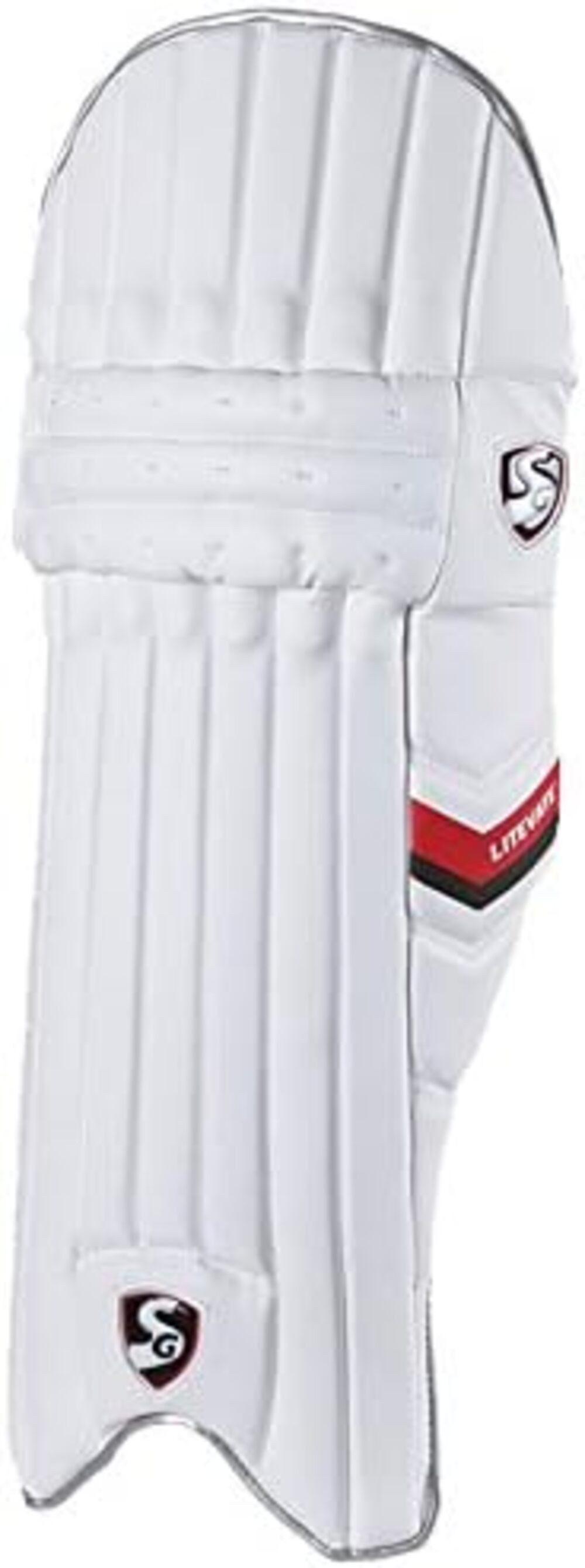 SG Protektoren-Set Litevate Batting Leg Guard für Männer & Jungen (Bestandteile des Pakets: 1 Paar Beinschützer, Cricket-Sicherheitsausrüstung, Cricket-Pads, Batting Leg Armor), Verschlussart: Haken und Schlaufen, Beinschutz für Cricket