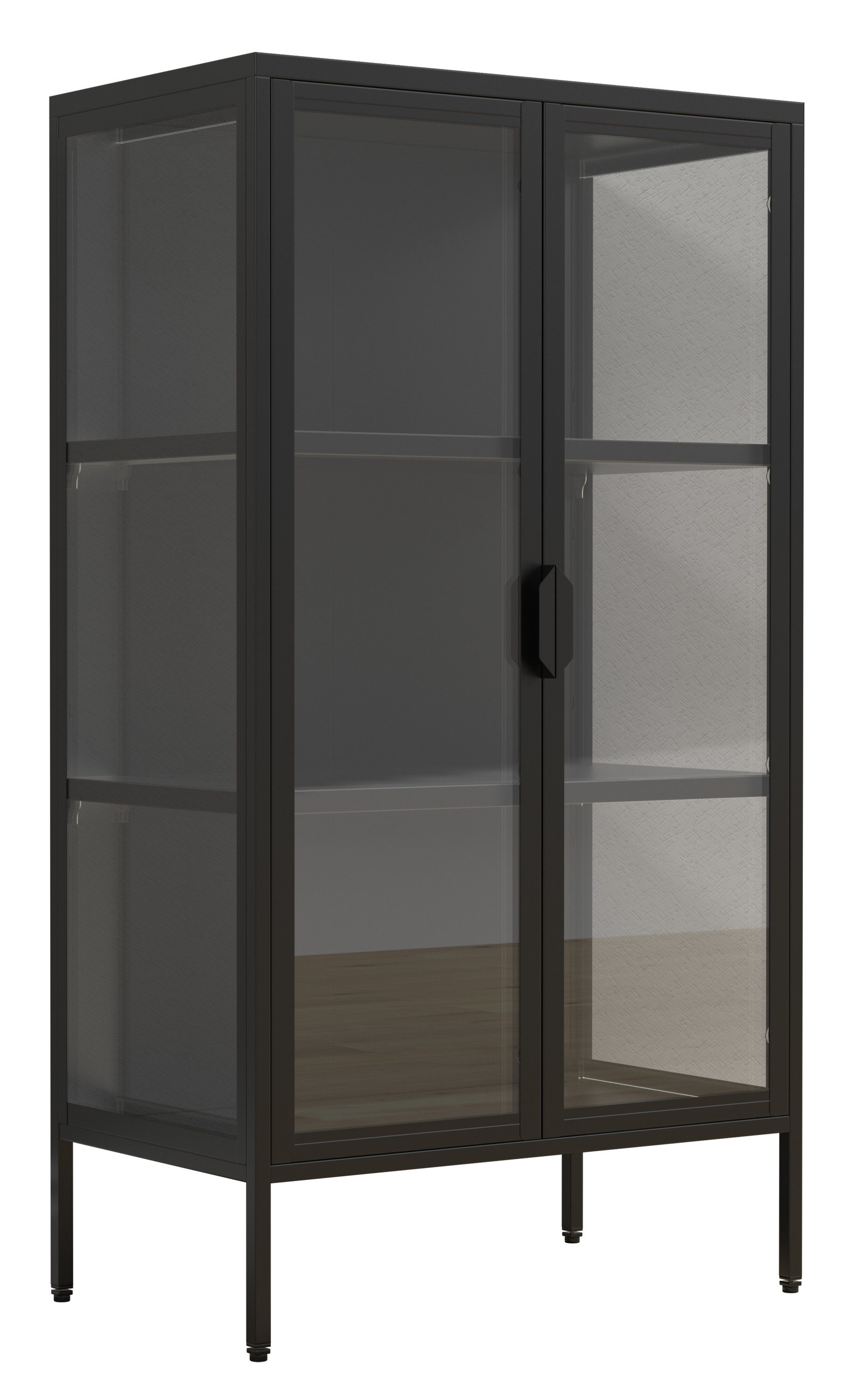 VCM Standvitrine Floka B. 60 x T. 35 x H. 110 cm Offene Ausstellung von Deko und Sammlerstücken, Wohnzimmer oder Büro – Bild 2 von 5