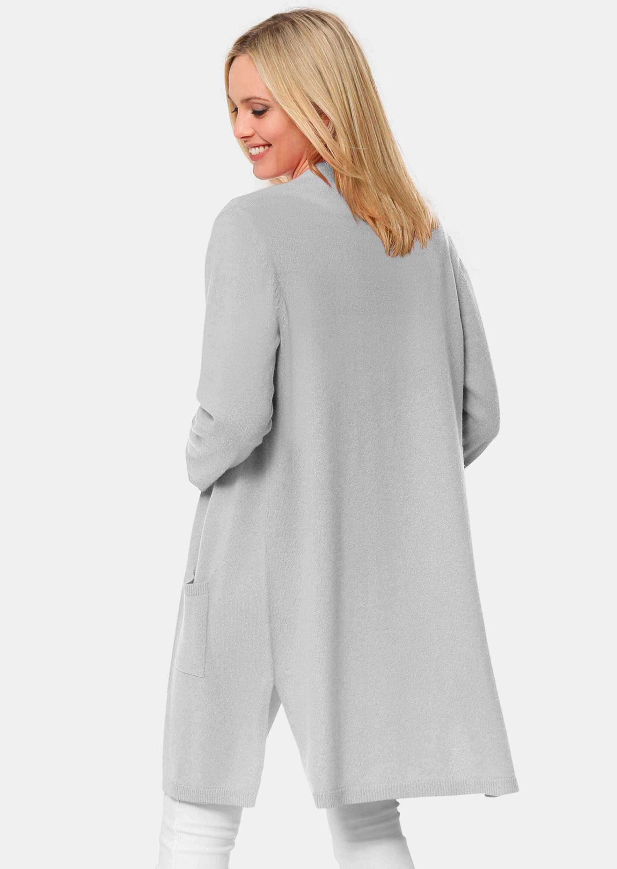 GOLDNER Strickjacke Kurzgröße: Modische Kaschmir-Longstrickjacke