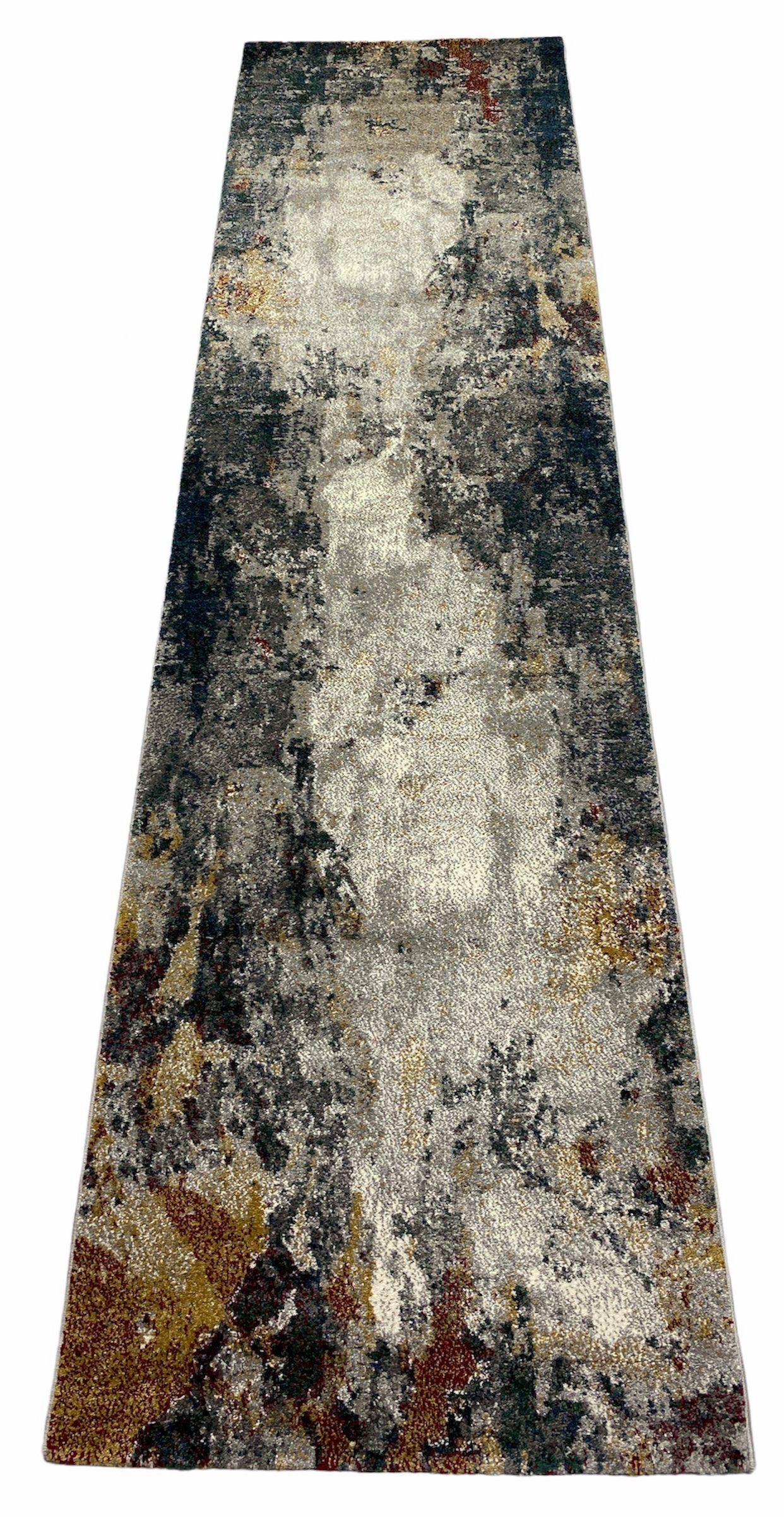 Carpetia Teppich modernes Design Wohnzimmer Flur blau grau rot - pflegeleicht, rechteckig, Höhe: 13 mm – Bild 3 von 5
