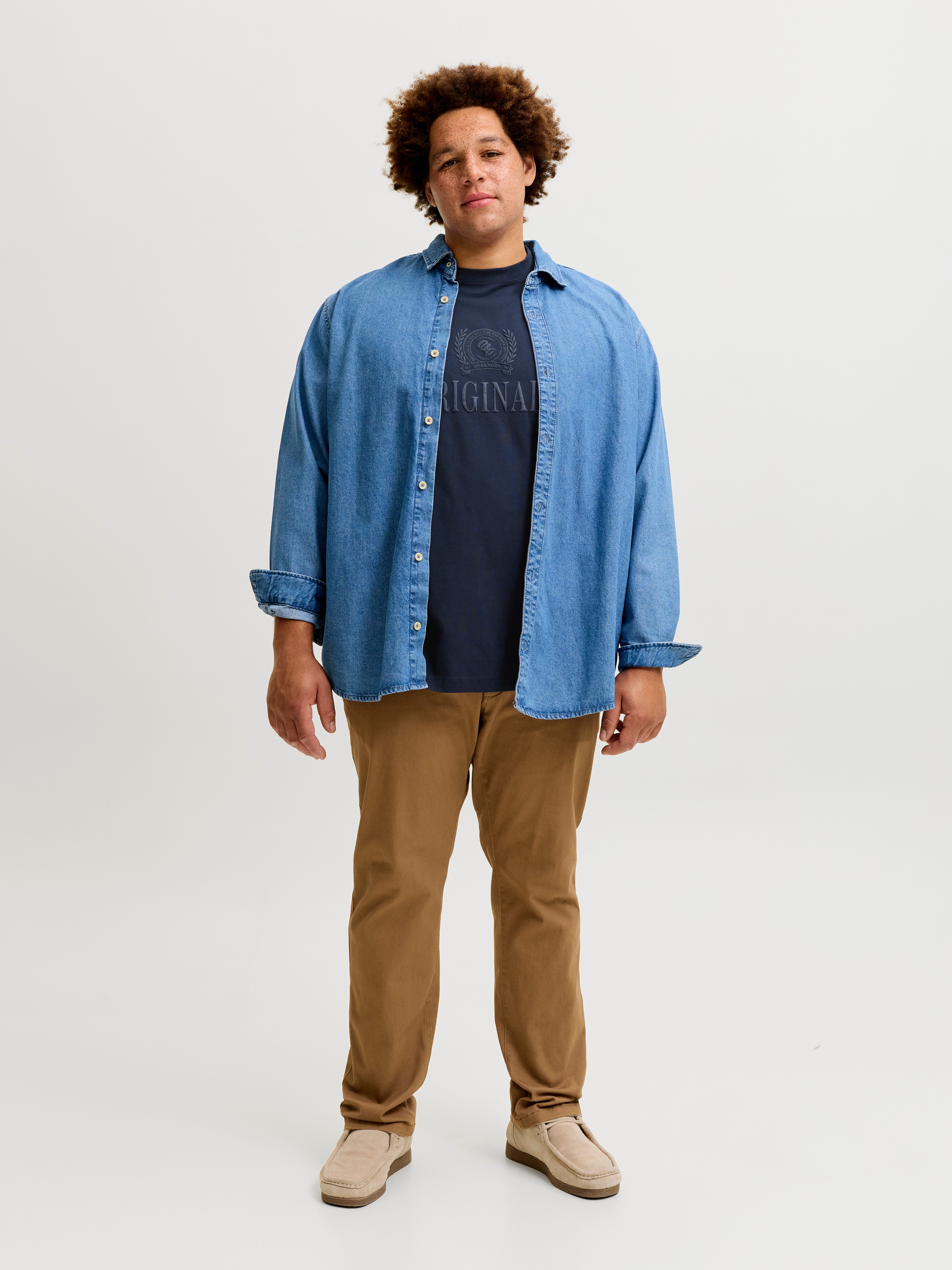 Jack & Jones PlusSize T-Shirt JORFREDERIKSBERG MONOGRAM TEE SS CN PLS Baumwolle – Bild 5 von 5