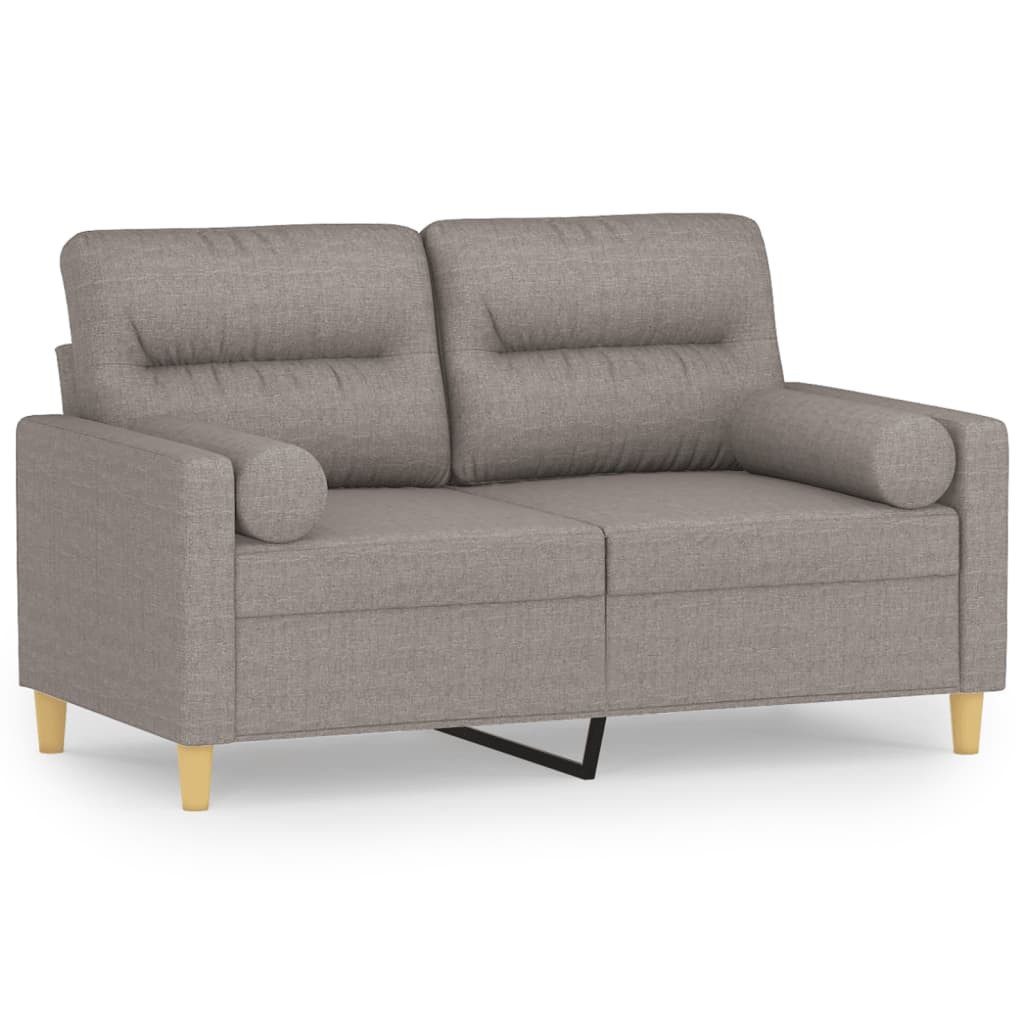 vidaXL Sofa 2-Sitzer-Sofa mit Zierkissen Taupe günstig online kaufen