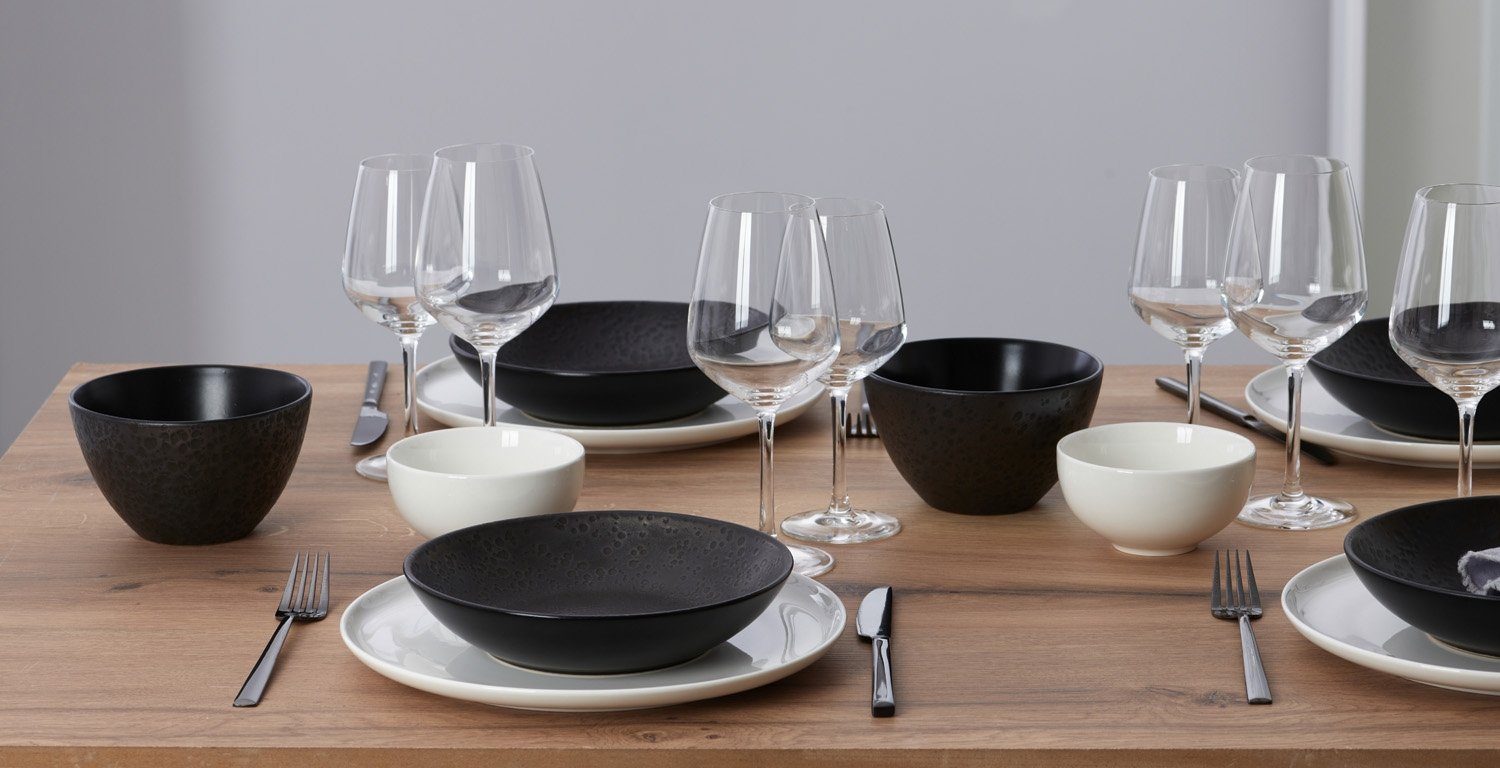 Ritzenhoff & Breker Speiseteller SKAGEN, Ø 27 cm, Weiß, Porzellan, (1 St), Spülmaschinenfest